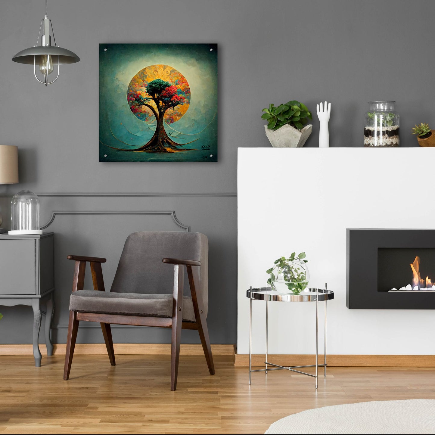 Epic Art 'Tree Of Life 21' by Ray Heere, Acrylic Glass Wall Art,24x24