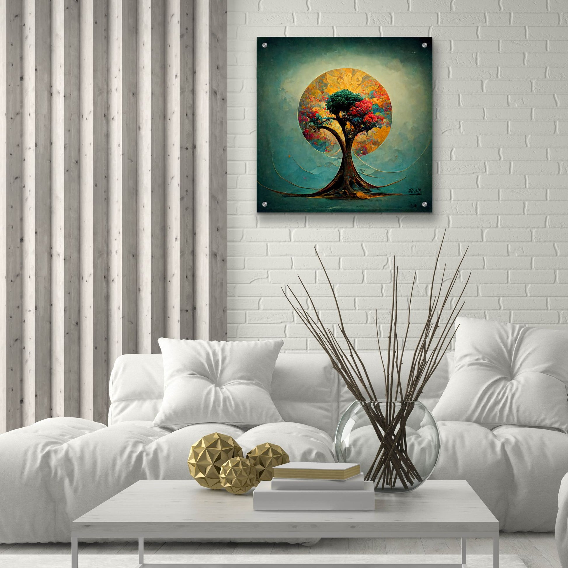 Epic Art 'Tree Of Life 21' by Ray Heere, Acrylic Glass Wall Art,24x24