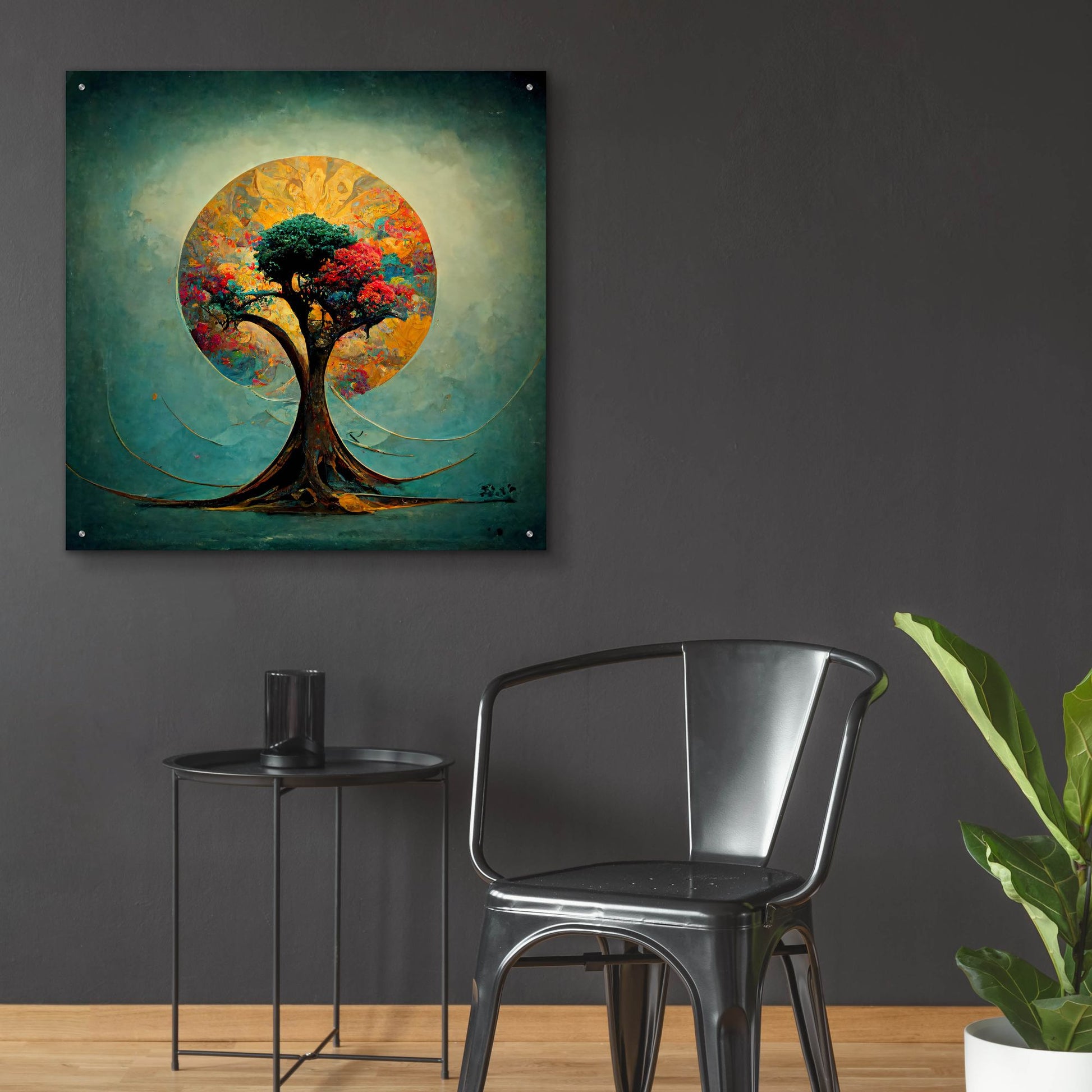Epic Art 'Tree Of Life 21' by Ray Heere, Acrylic Glass Wall Art,36x36