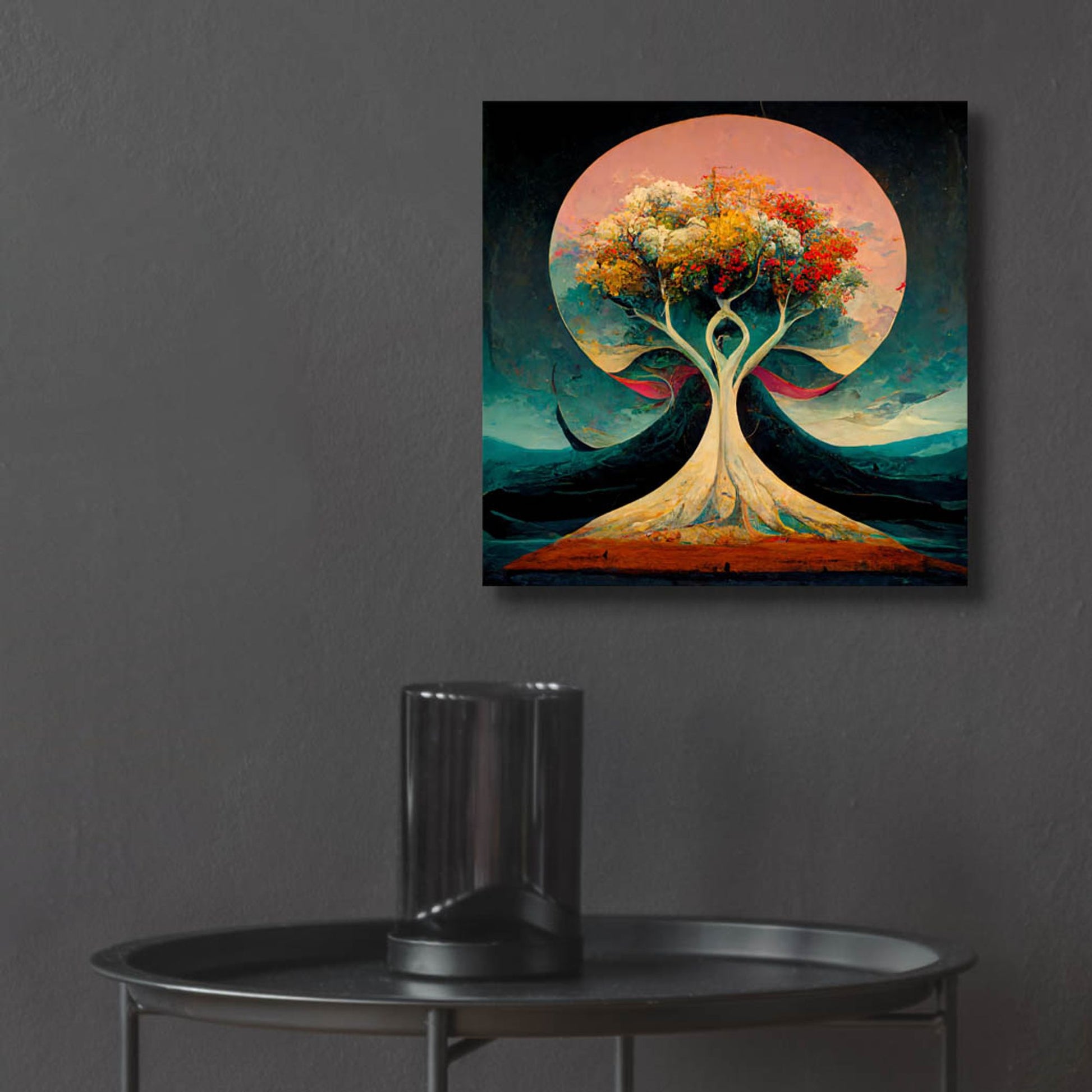 Epic Art 'Tree Of Life 22' by Ray Heere, Acrylic Glass Wall Art,12x12