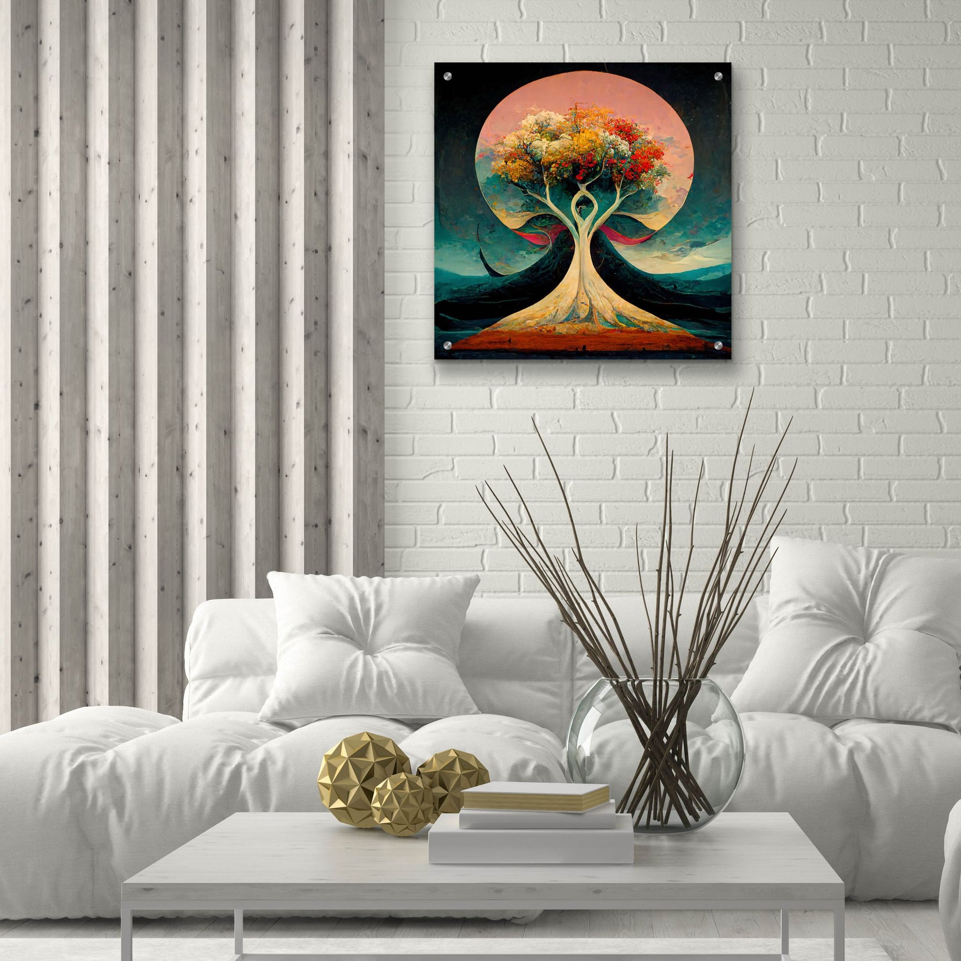 Epic Art 'Tree Of Life 22' by Ray Heere, Acrylic Glass Wall Art,24x24