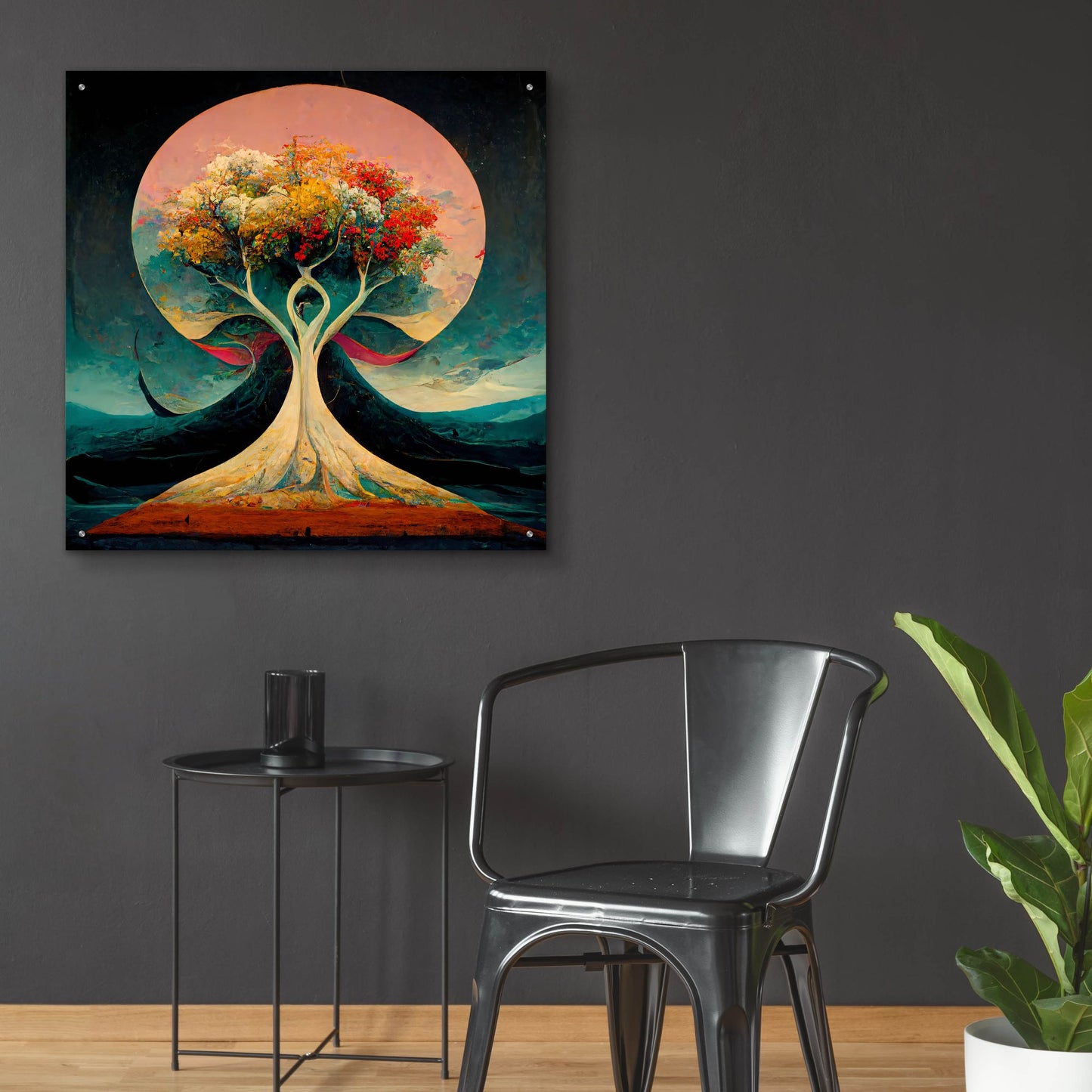 Epic Art 'Tree Of Life 22' by Ray Heere, Acrylic Glass Wall Art,36x36