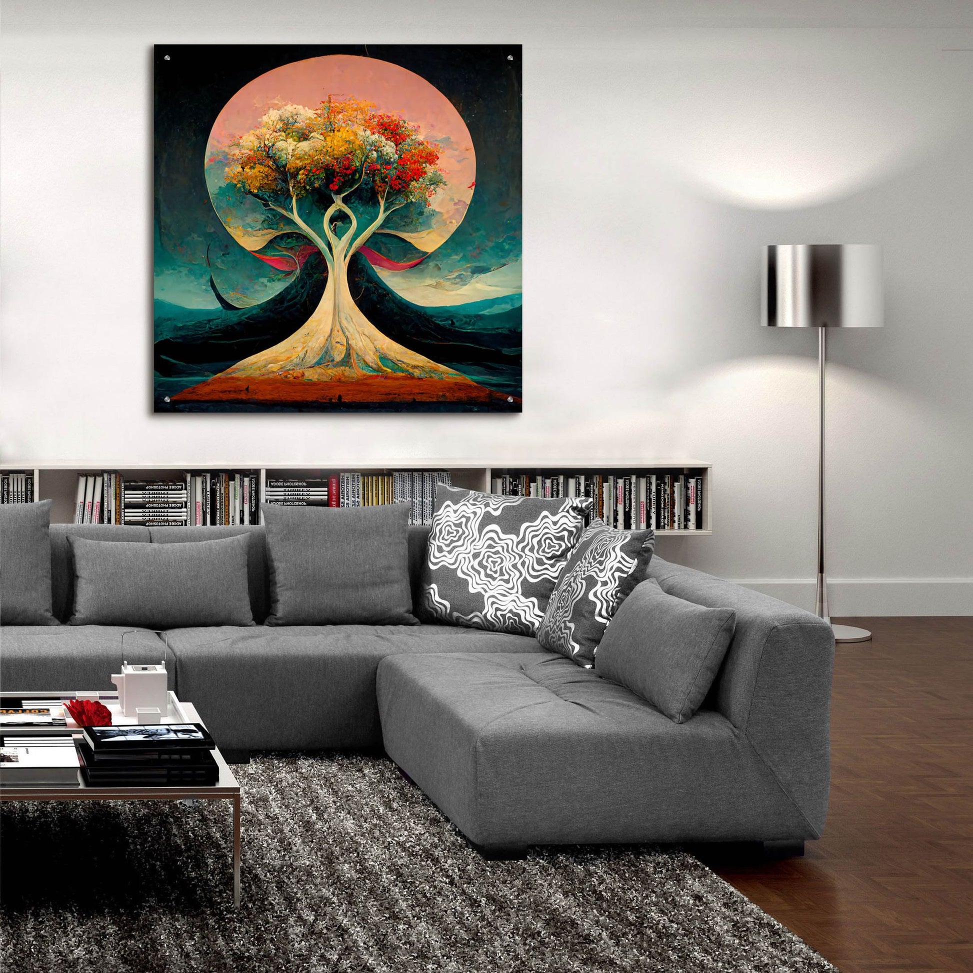 Epic Art 'Tree Of Life 22' by Ray Heere, Acrylic Glass Wall Art,36x36