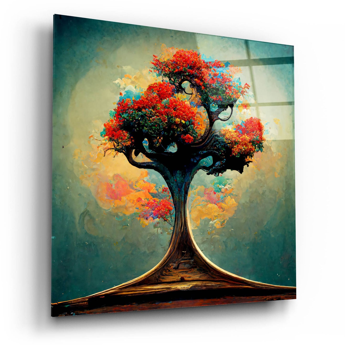 Epic Art 'Tree Of Life 23' by Ray Heere, Acrylic Glass Wall Art,12x12