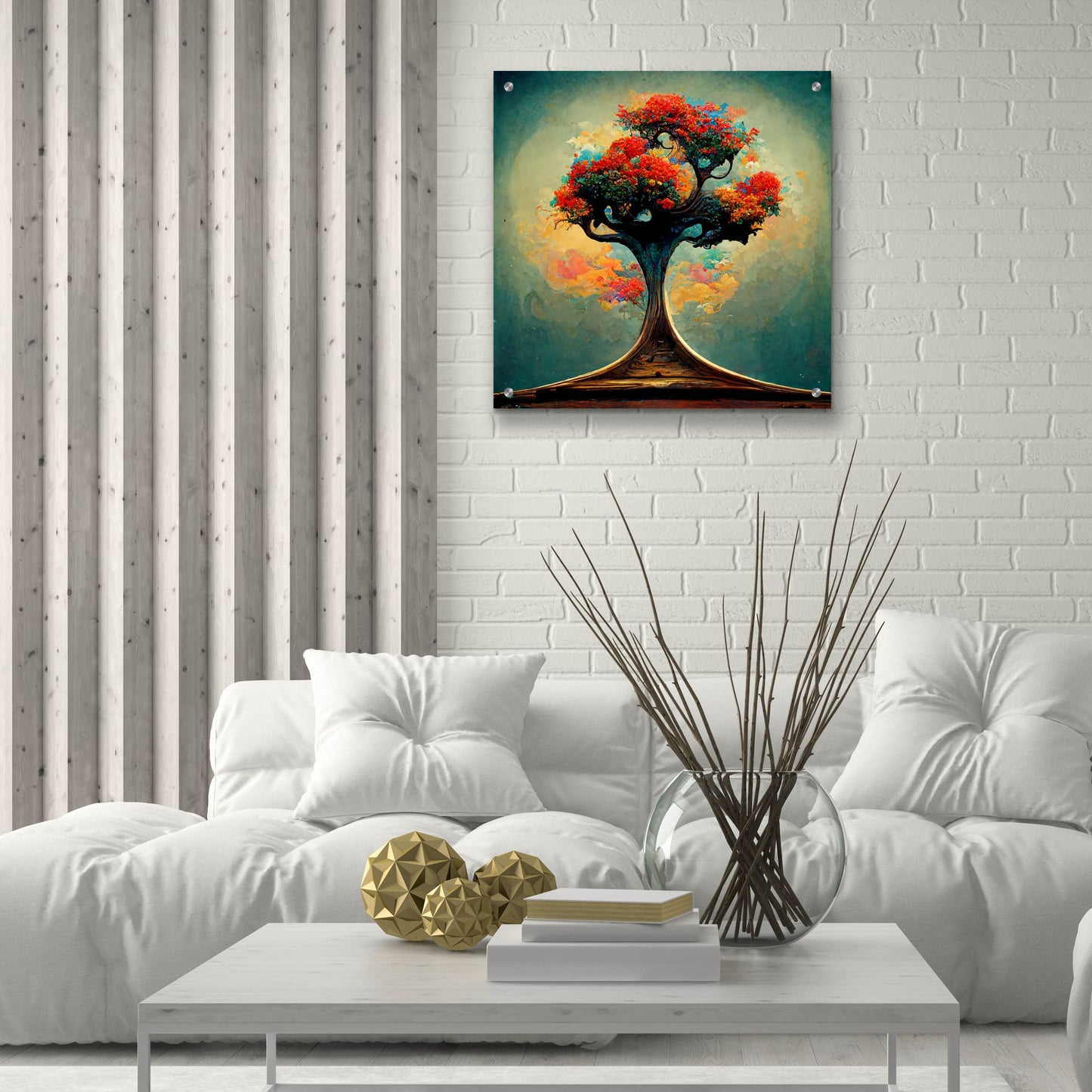 Epic Art 'Tree Of Life 23' by Ray Heere, Acrylic Glass Wall Art,24x24