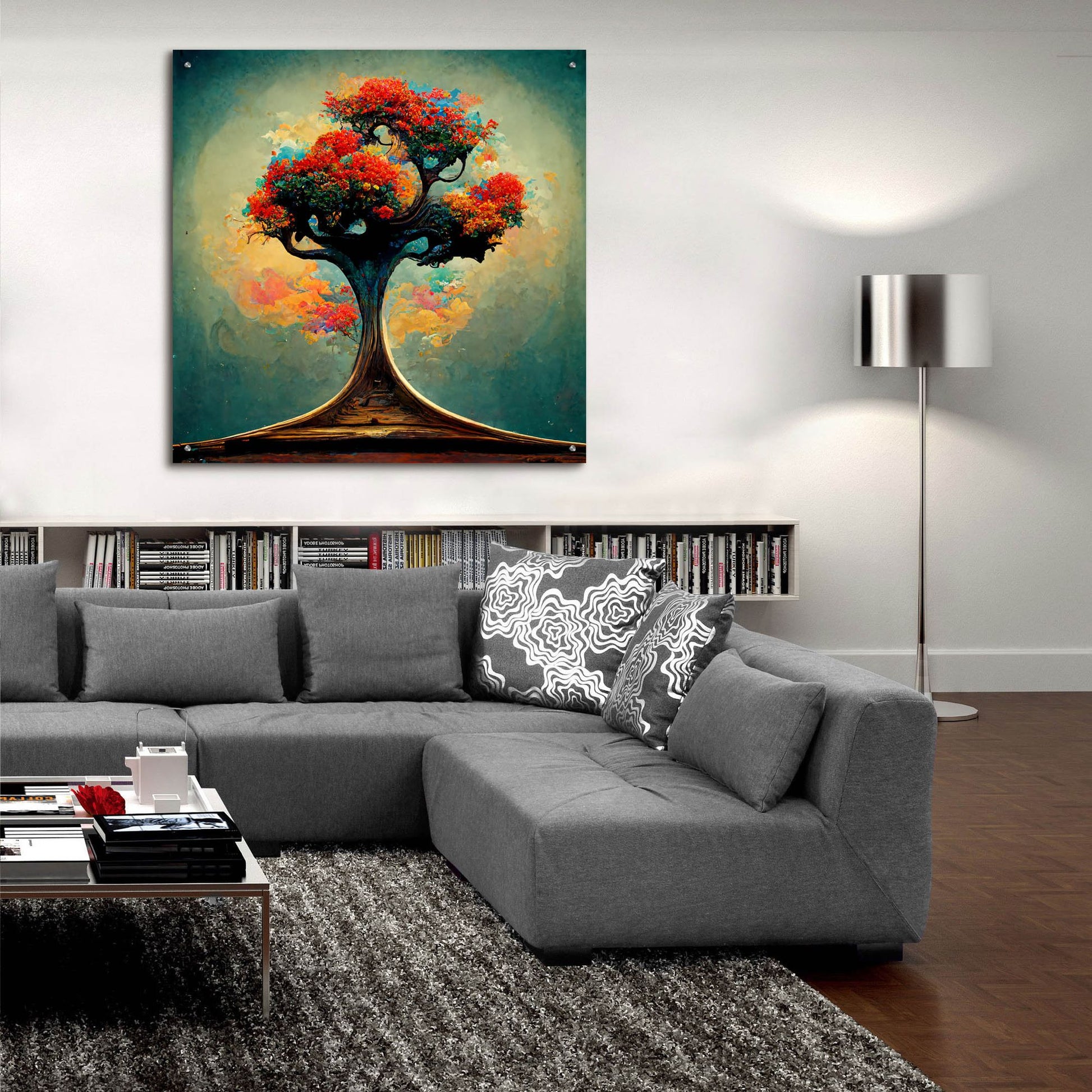 Epic Art 'Tree Of Life 23' by Ray Heere, Acrylic Glass Wall Art,36x36