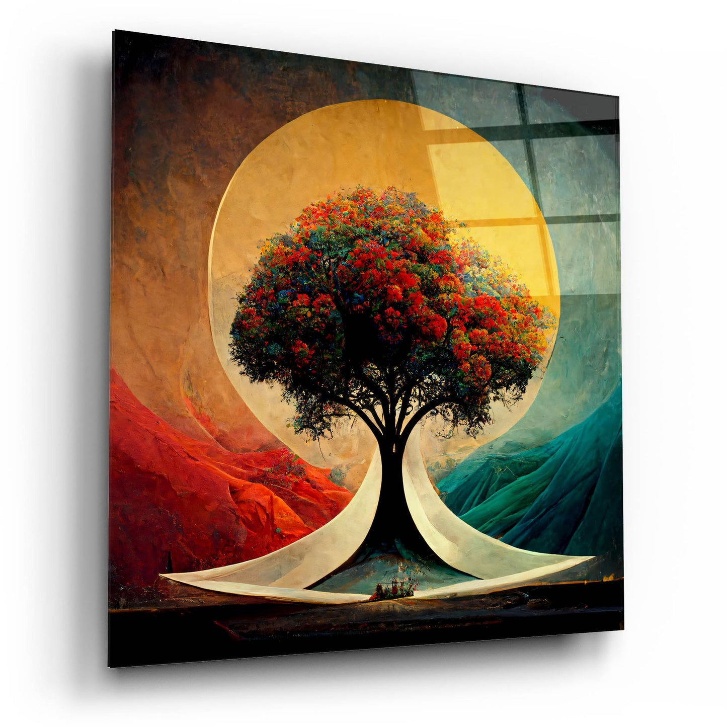 Epic Art 'Tree Of Life 24' by Ray Heere, Acrylic Glass Wall Art,12x12