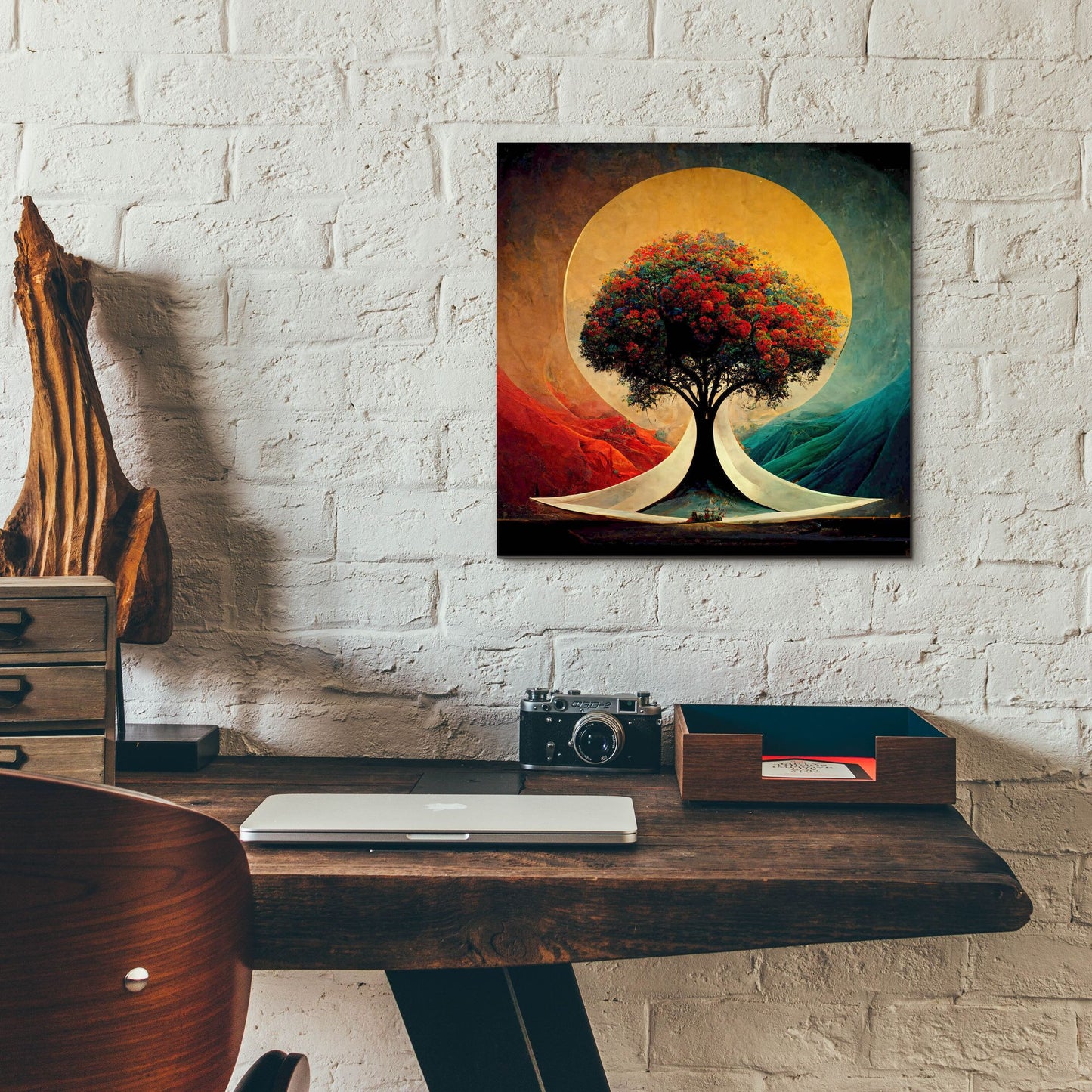 Epic Art 'Tree Of Life 24' by Ray Heere, Acrylic Glass Wall Art,12x12