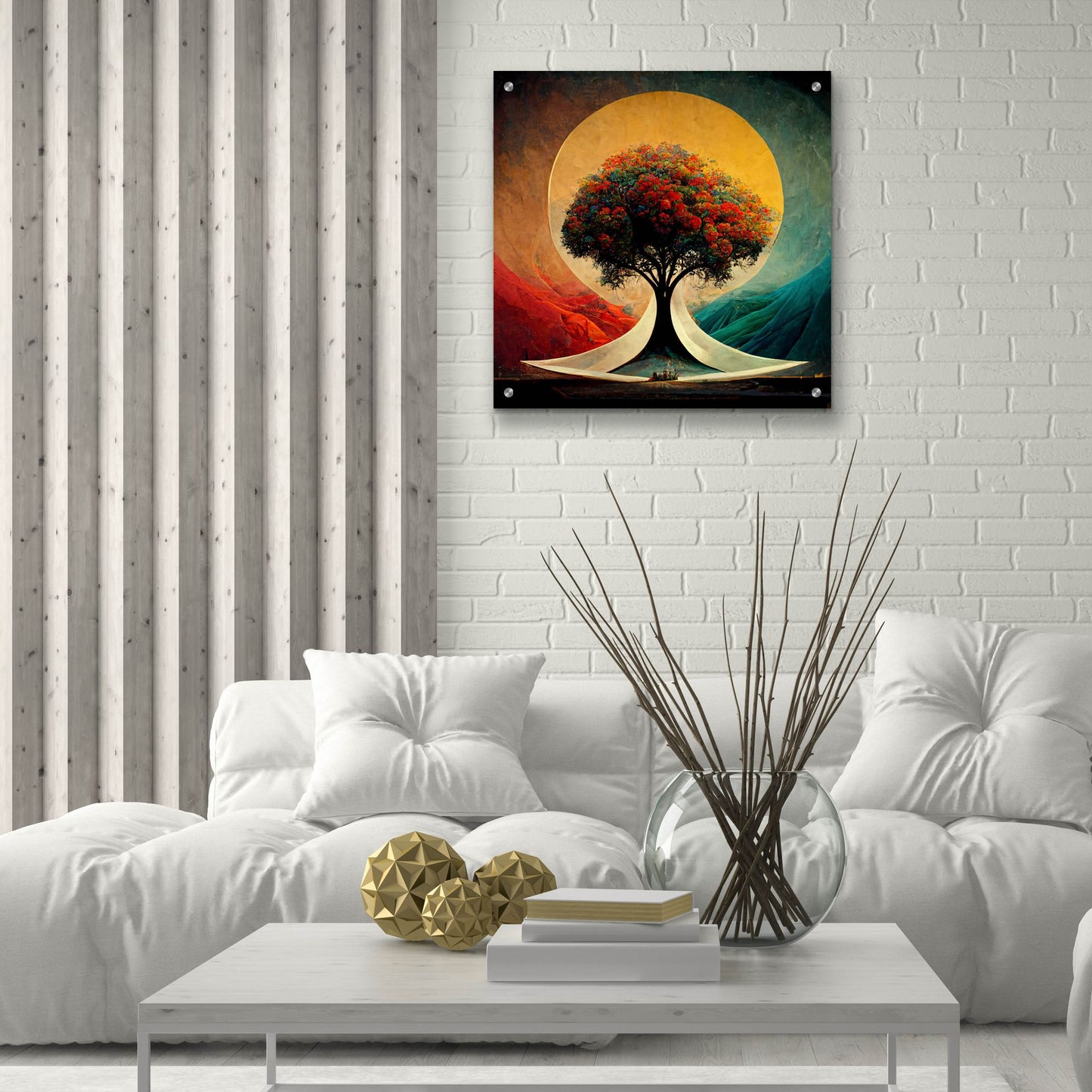 Epic Art 'Tree Of Life 24' by Ray Heere, Acrylic Glass Wall Art,24x24