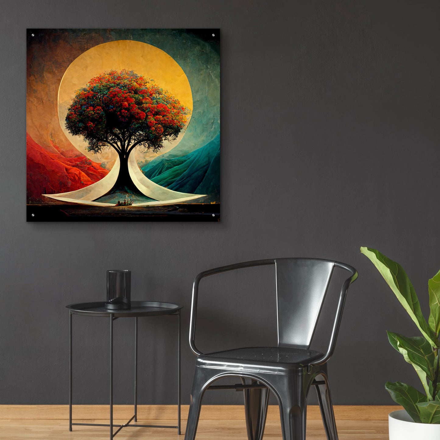 Epic Art 'Tree Of Life 24' by Ray Heere, Acrylic Glass Wall Art,36x36