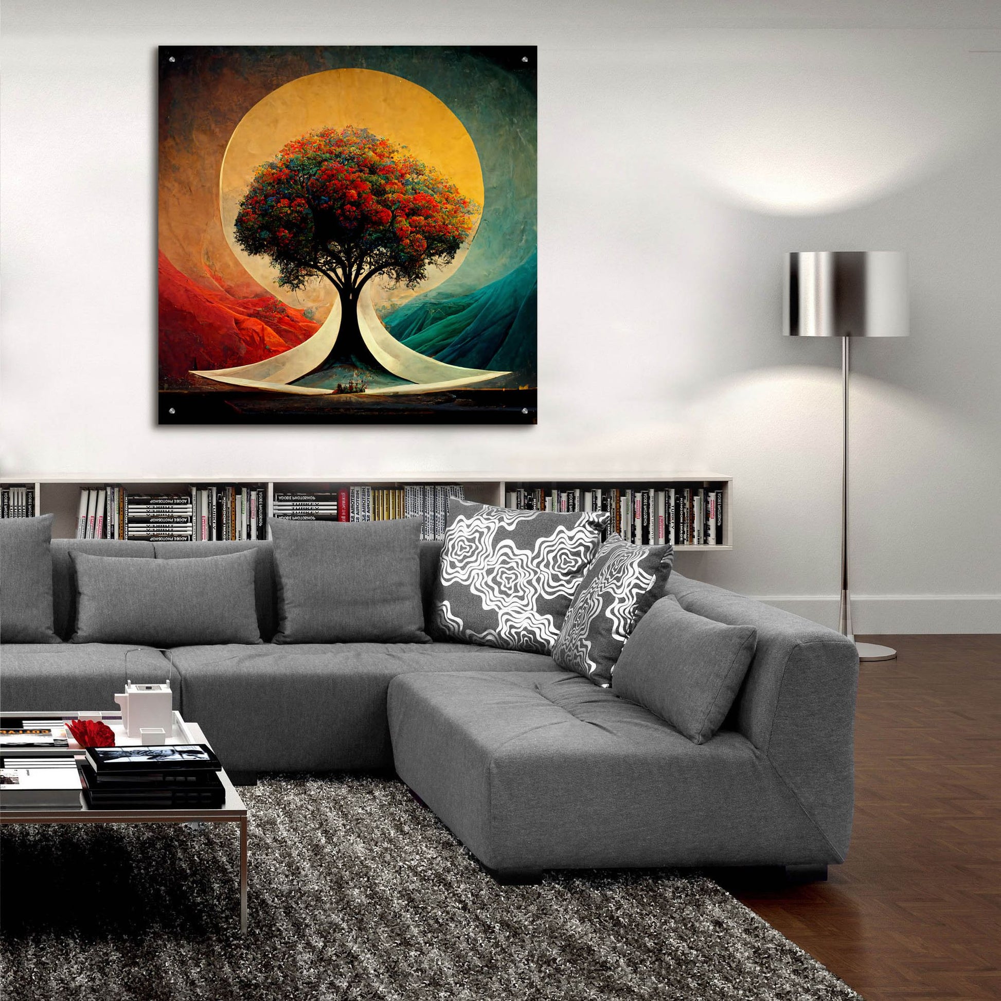 Epic Art 'Tree Of Life 24' by Ray Heere, Acrylic Glass Wall Art,36x36