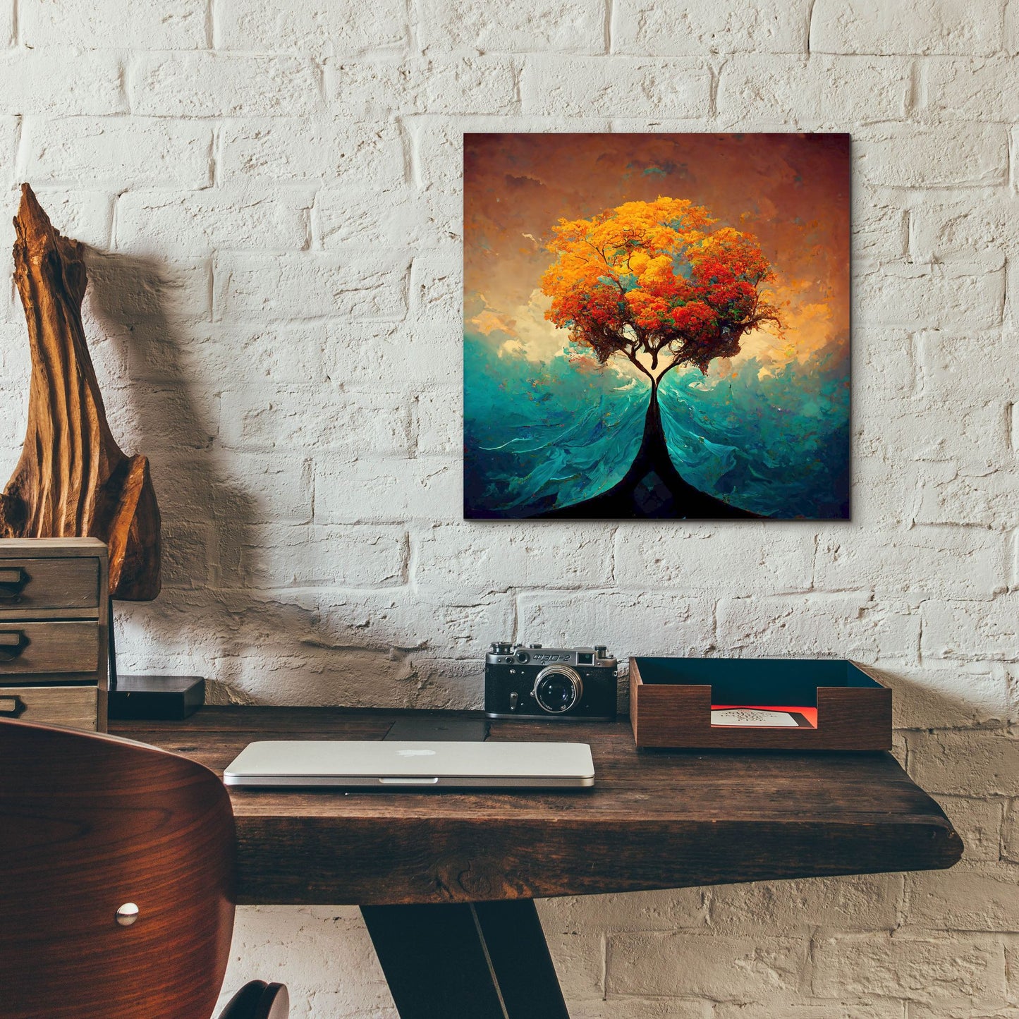 Epic Art 'Tree Of Life 25' by Ray Heere, Acrylic Glass Wall Art,12x12