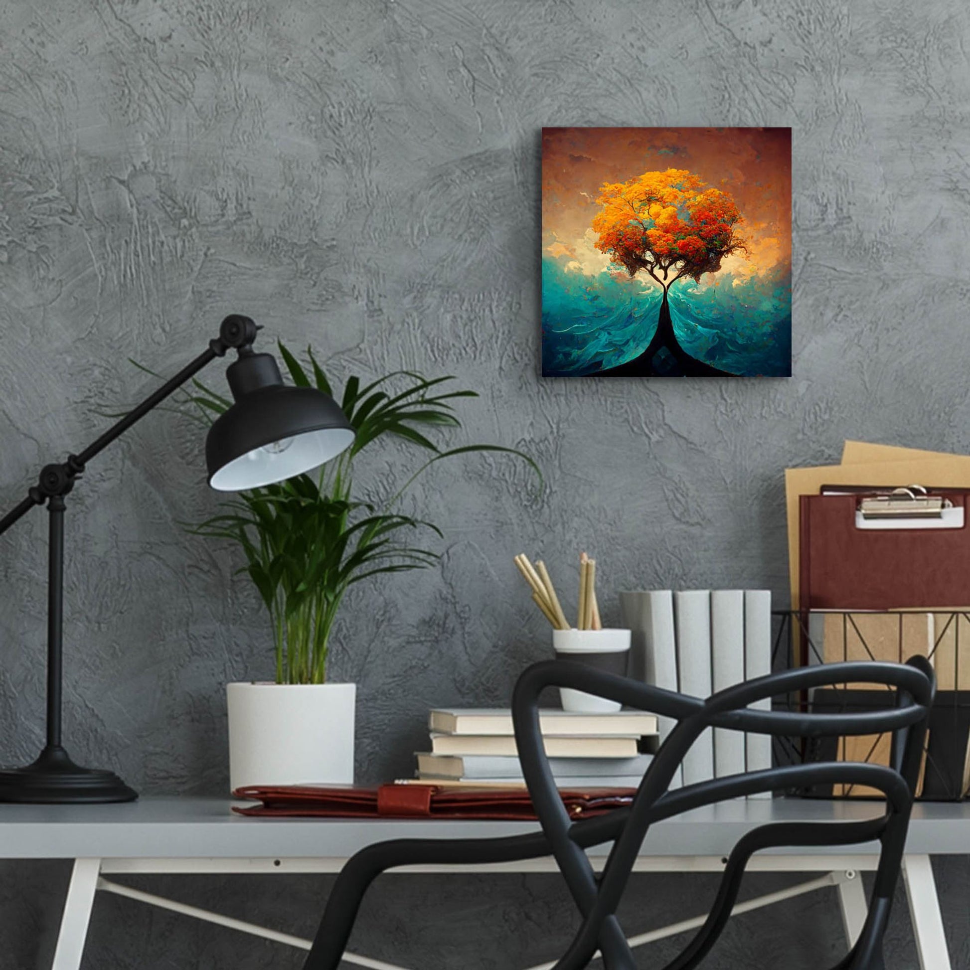 Epic Art 'Tree Of Life 25' by Ray Heere, Acrylic Glass Wall Art,12x12
