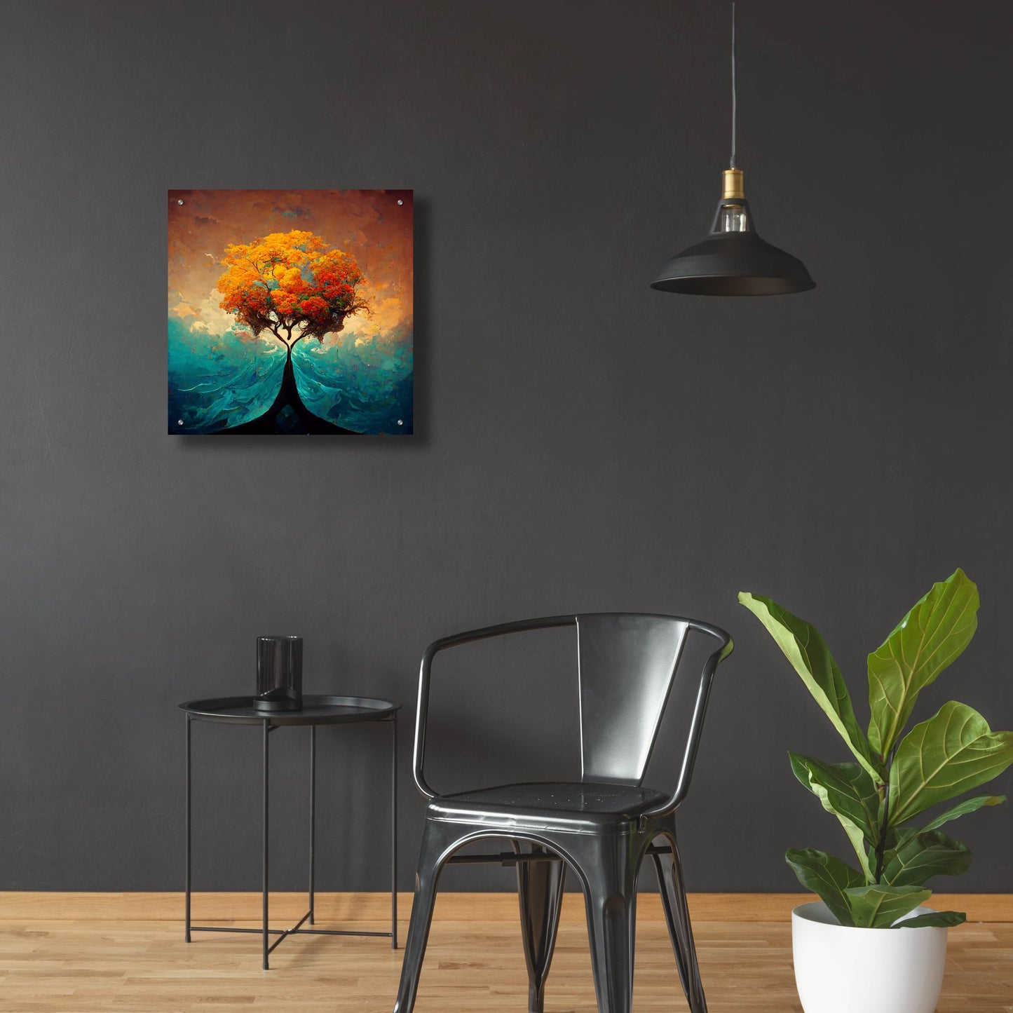 Epic Art 'Tree Of Life 25' by Ray Heere, Acrylic Glass Wall Art,24x24