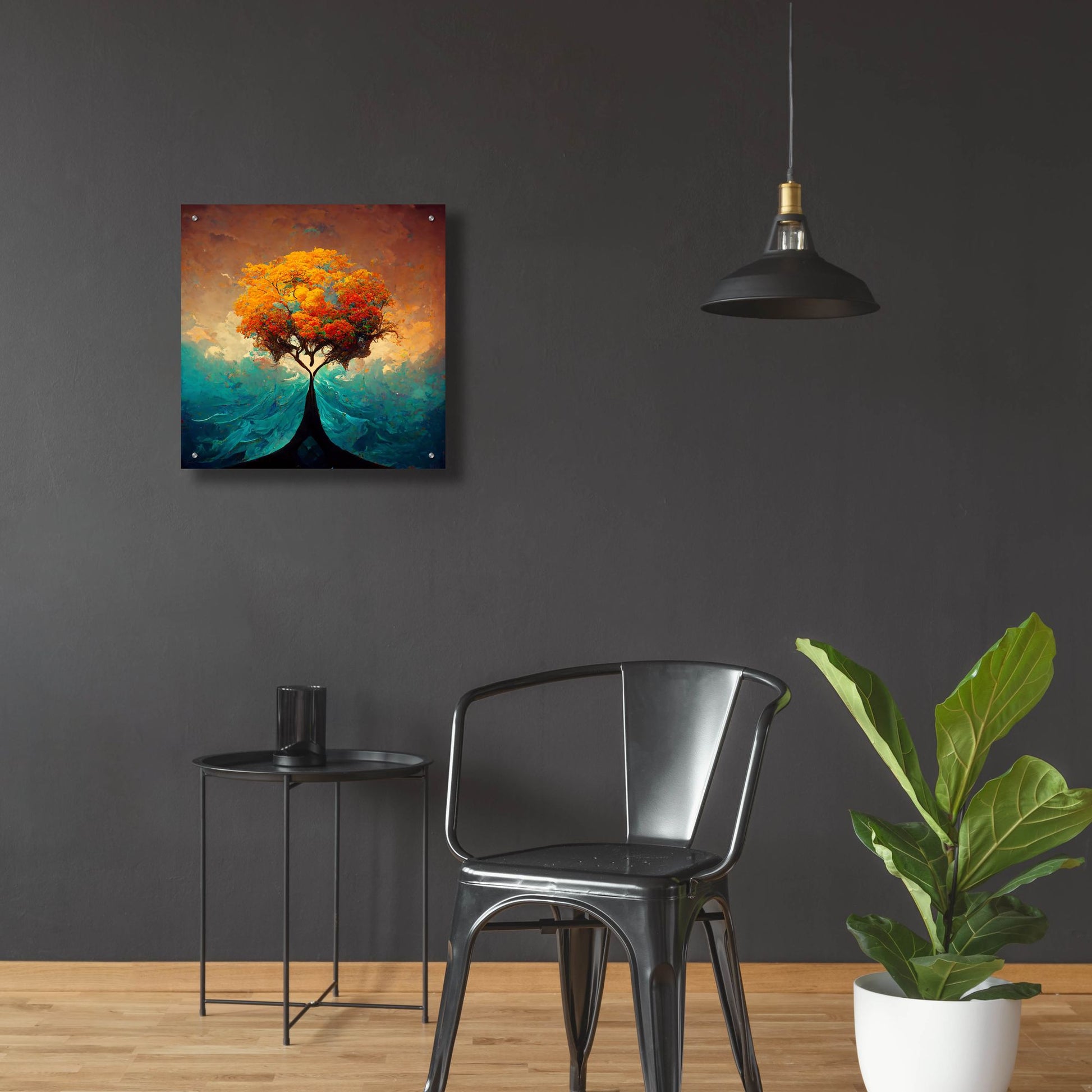 Epic Art 'Tree Of Life 25' by Ray Heere, Acrylic Glass Wall Art,24x24