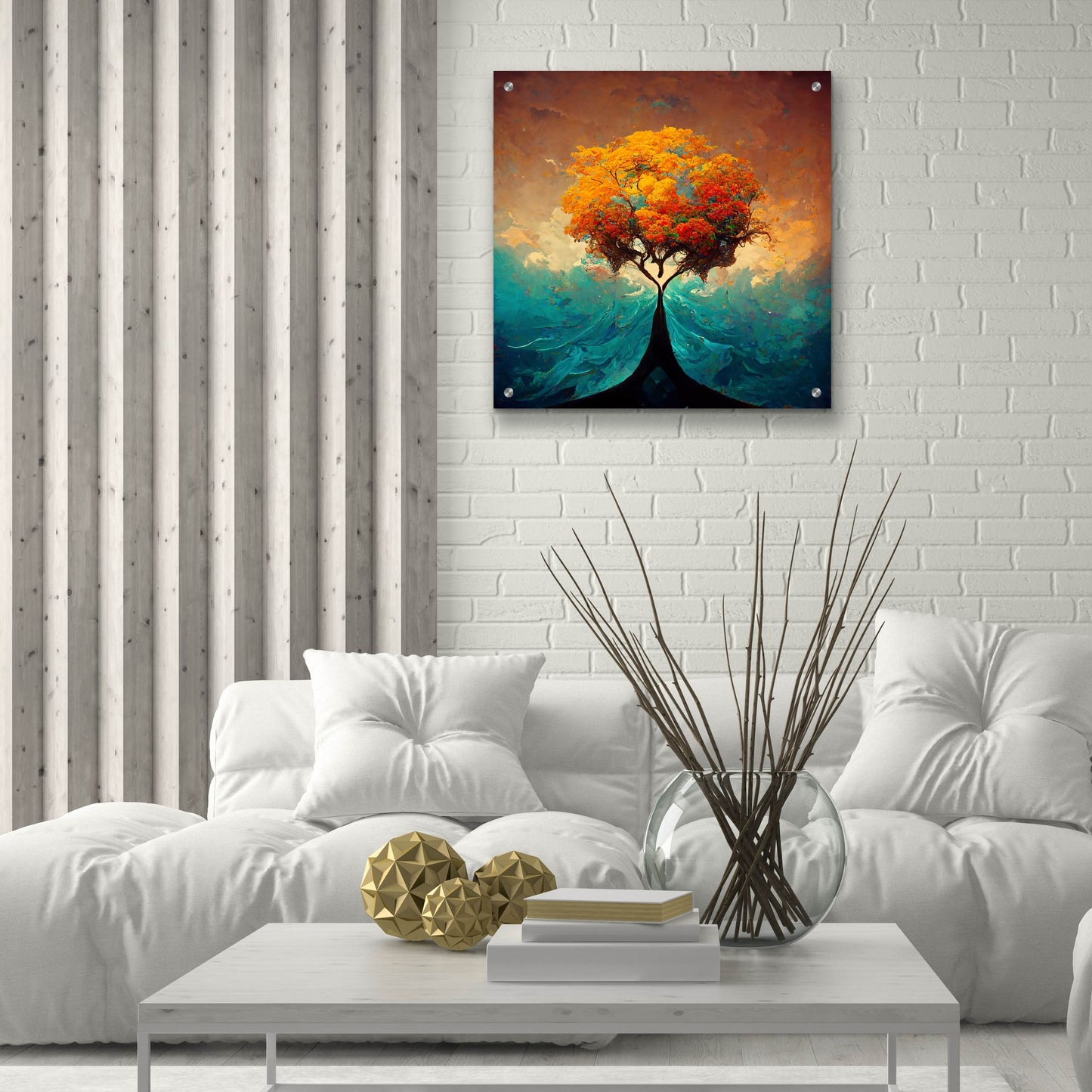 Epic Art 'Tree Of Life 25' by Ray Heere, Acrylic Glass Wall Art,24x24