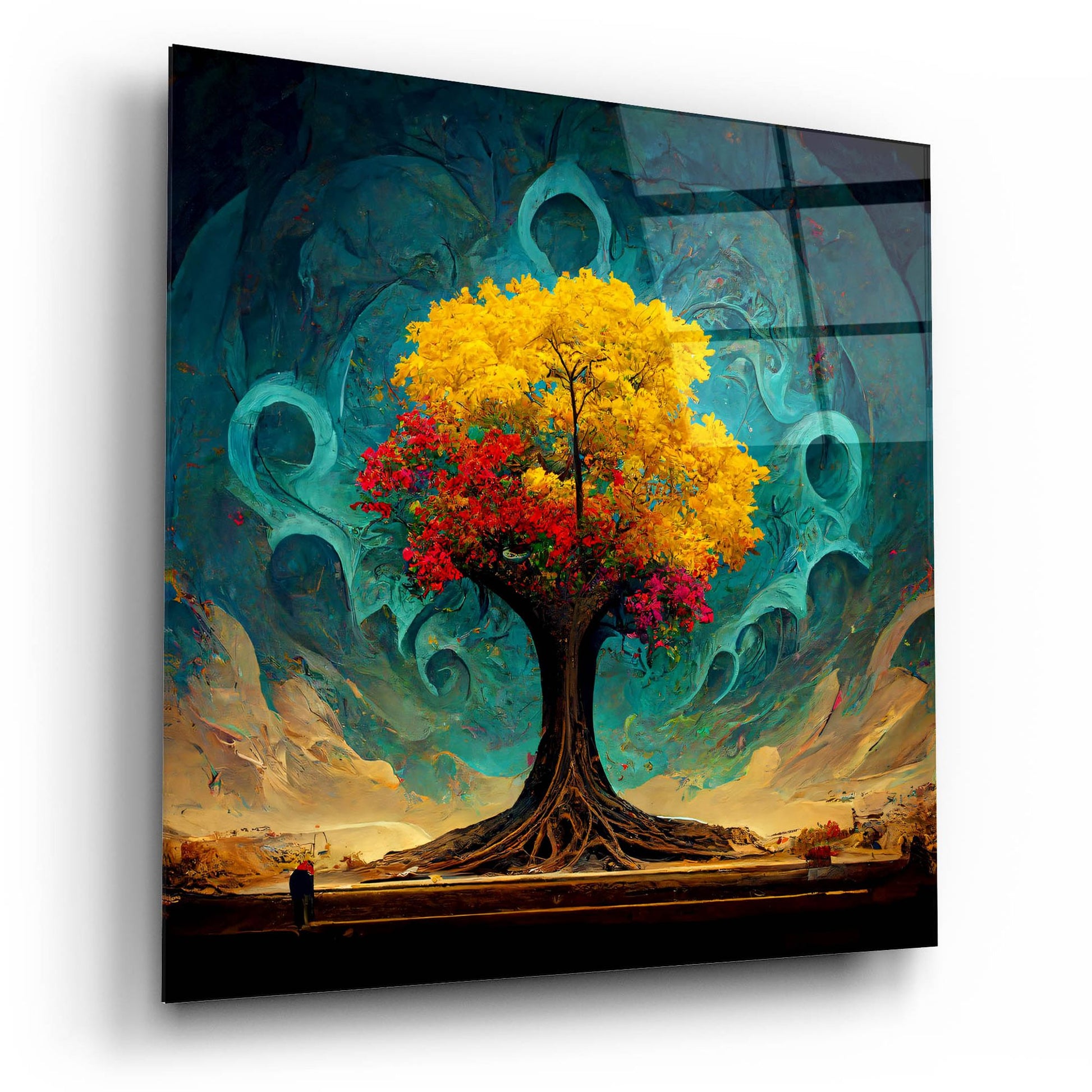 Epic Art 'Tree Of Life 26' by Ray Heere, Acrylic Glass Wall Art,12x12