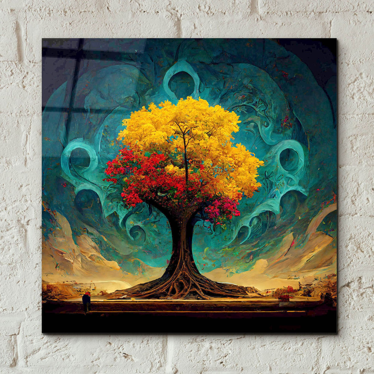 Epic Art 'Tree Of Life 26' by Ray Heere, Acrylic Glass Wall Art,12x12