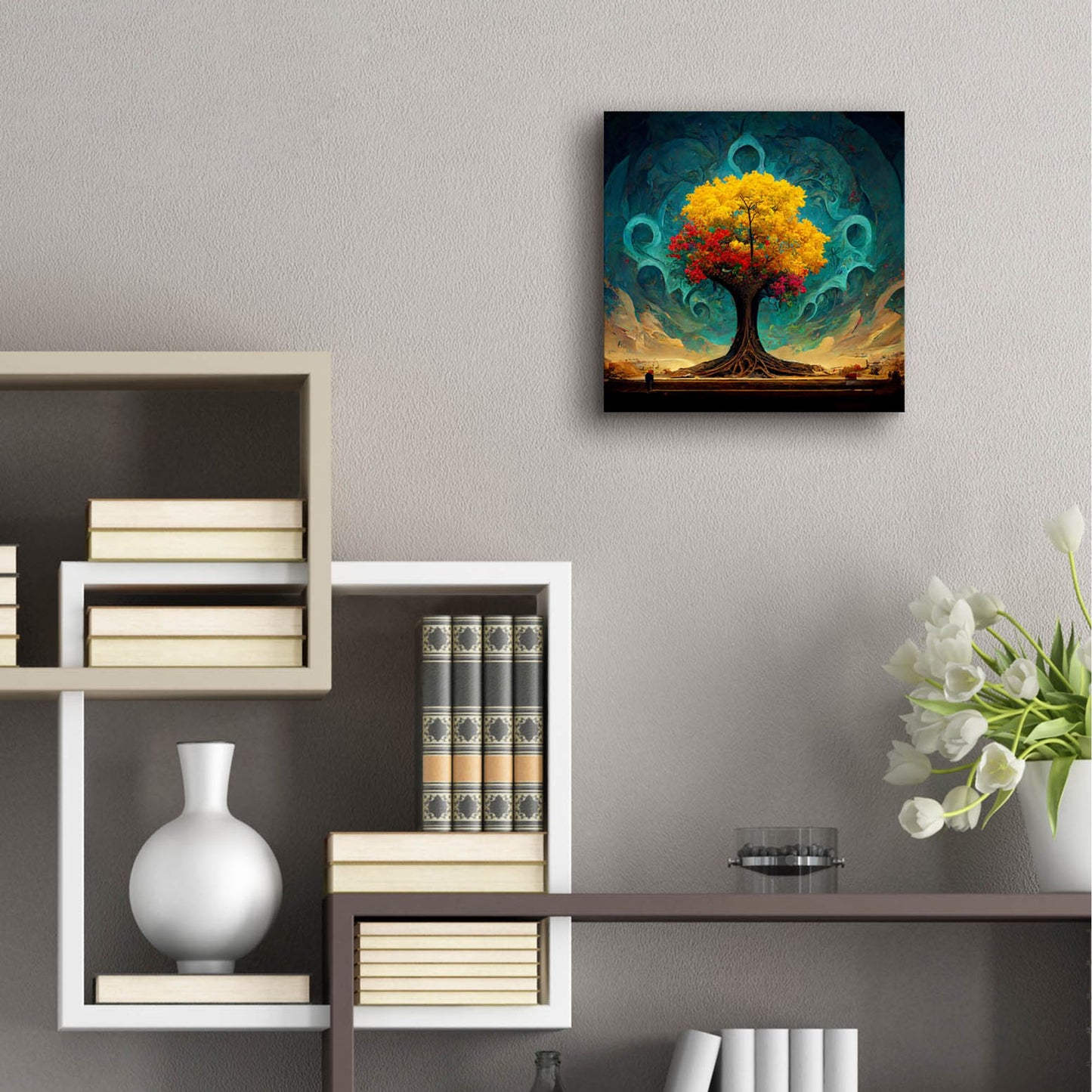 Epic Art 'Tree Of Life 26' by Ray Heere, Acrylic Glass Wall Art,12x12