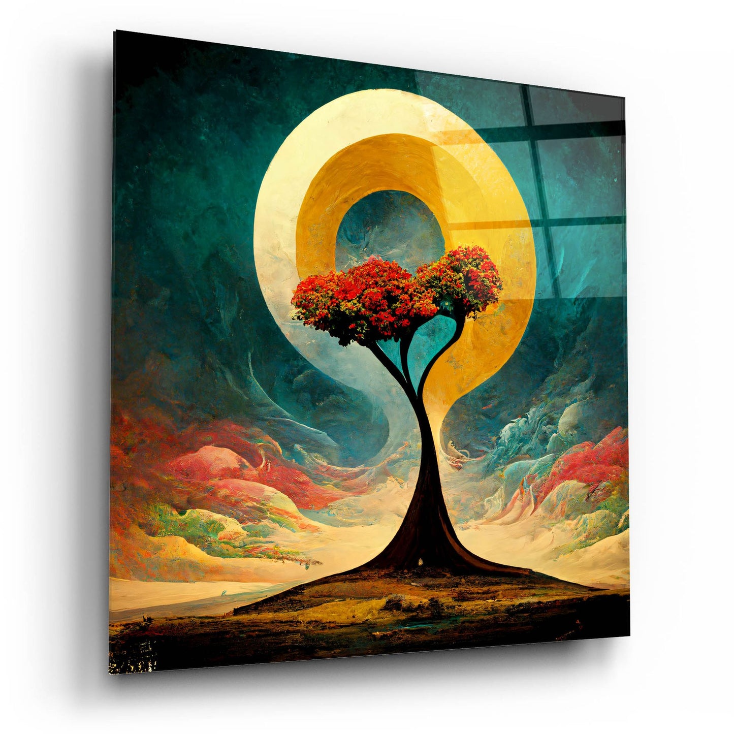 Epic Art 'Tree Of Life 27' by Ray Heere, Acrylic Glass Wall Art,12x12