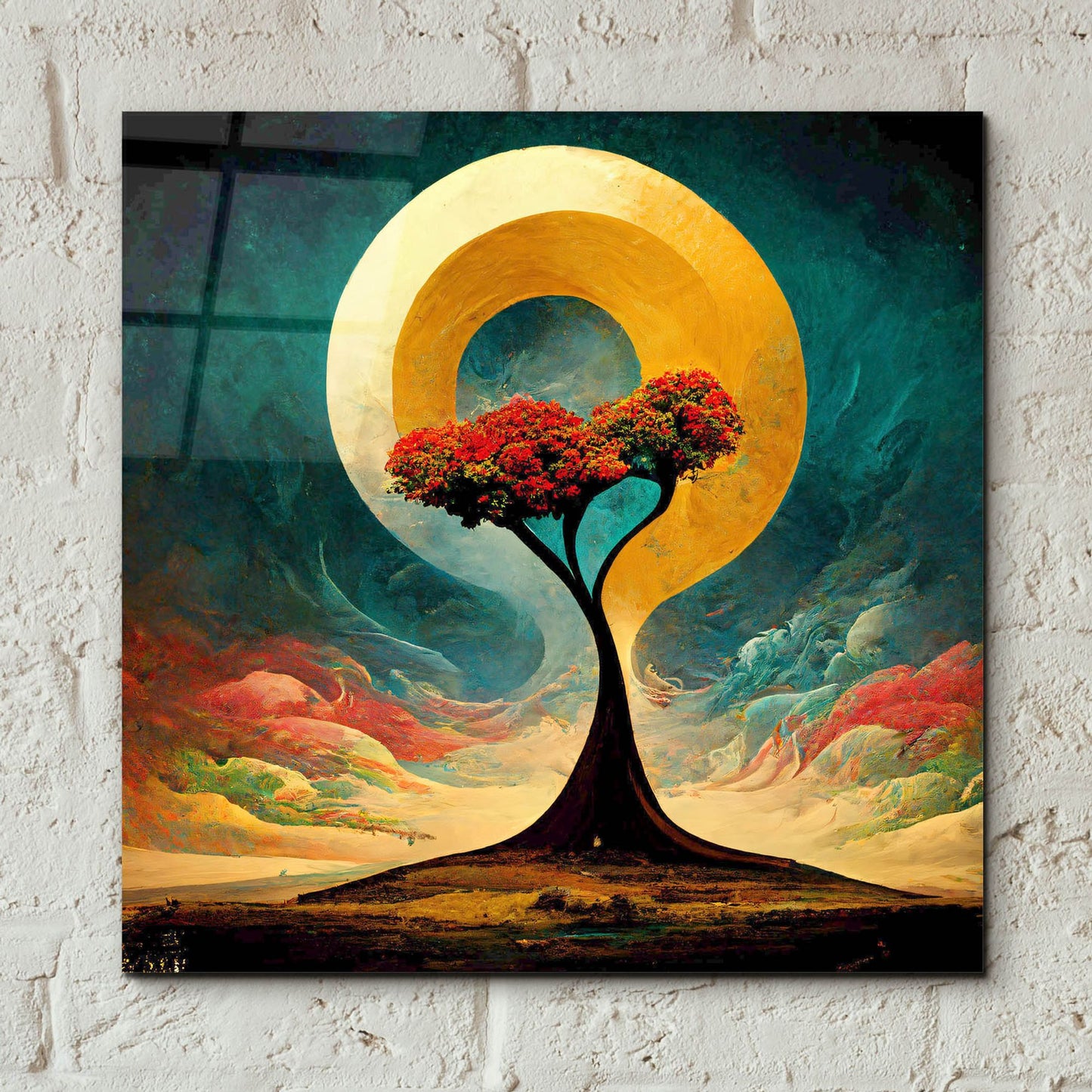 Epic Art 'Tree Of Life 27' by Ray Heere, Acrylic Glass Wall Art,12x12