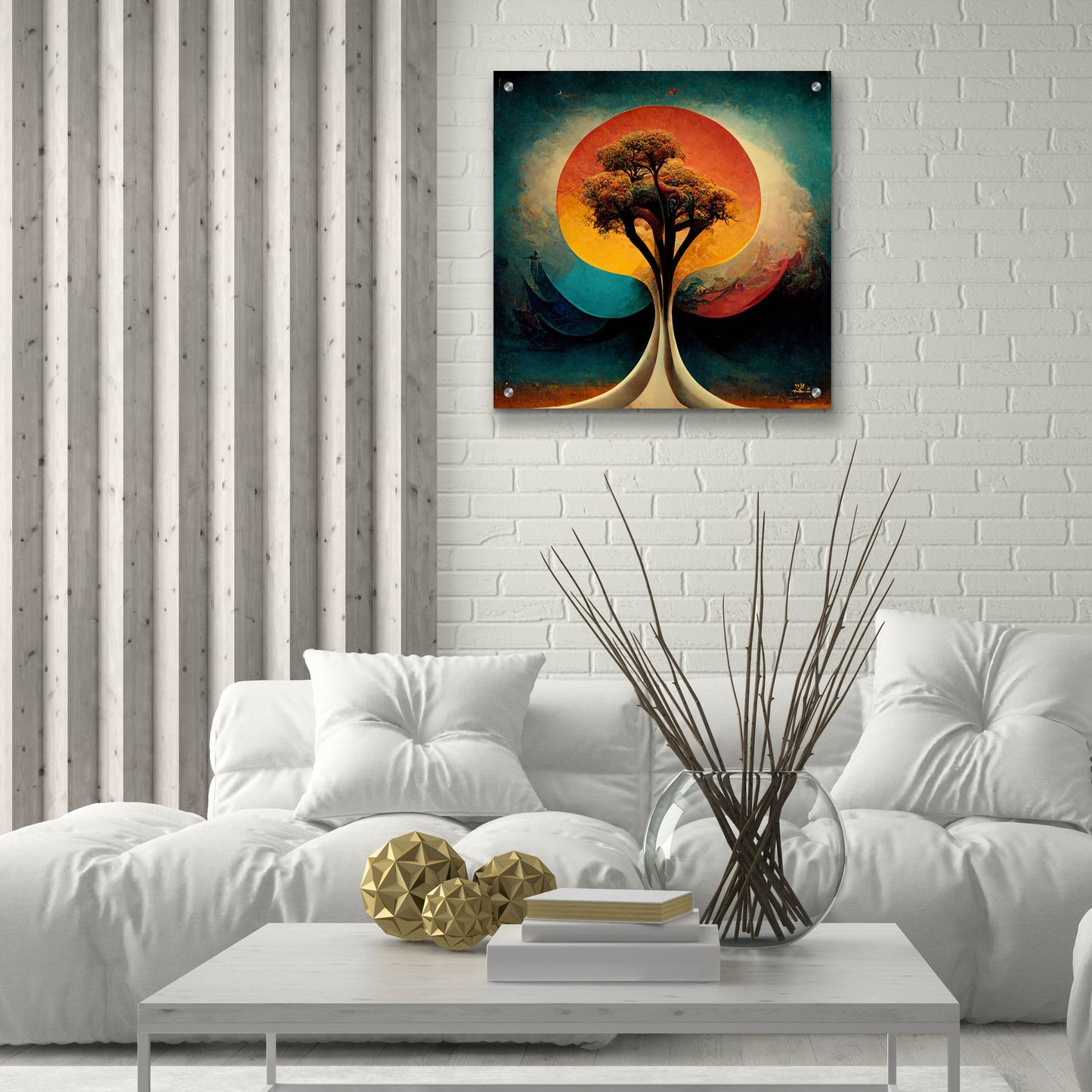 Epic Art 'Tree Of Life 28' by Ray Heere, Acrylic Glass Wall Art,24x24