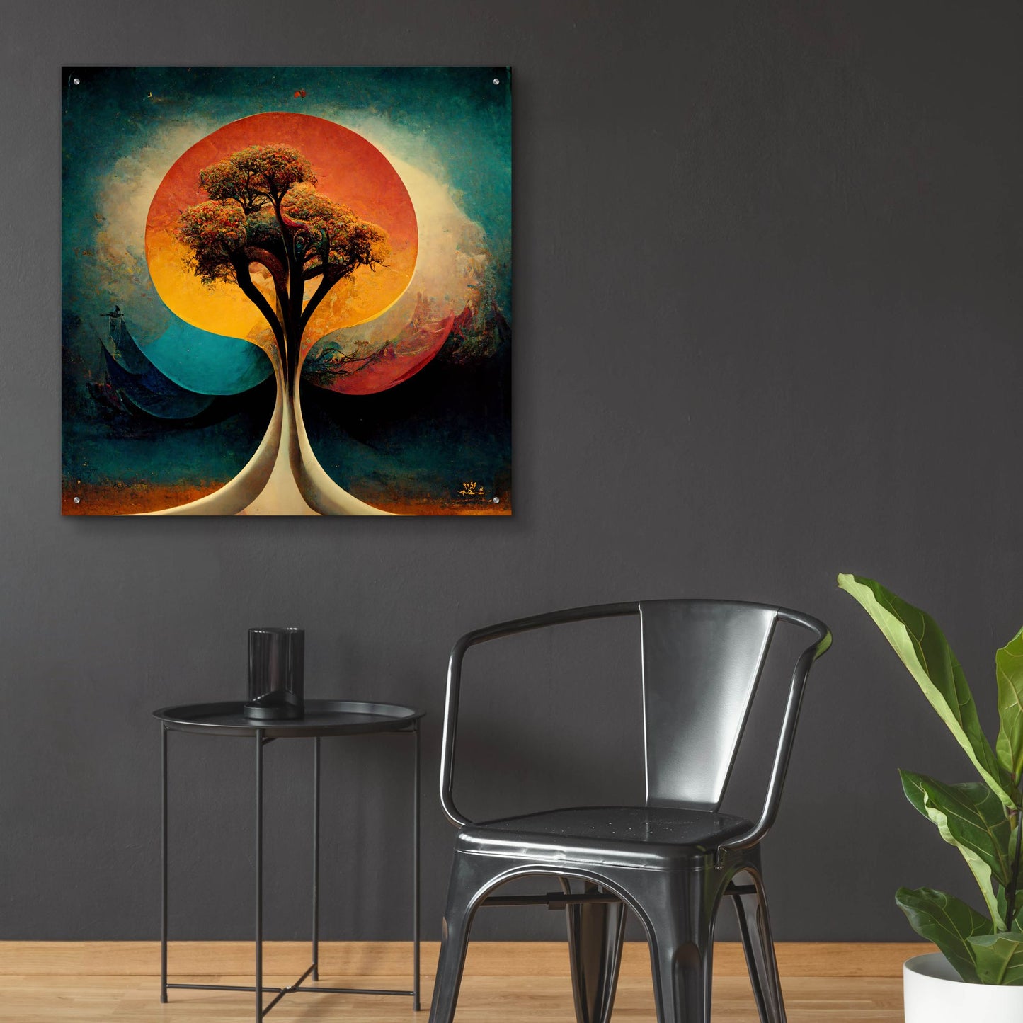 Epic Art 'Tree Of Life 28' by Ray Heere, Acrylic Glass Wall Art,36x36