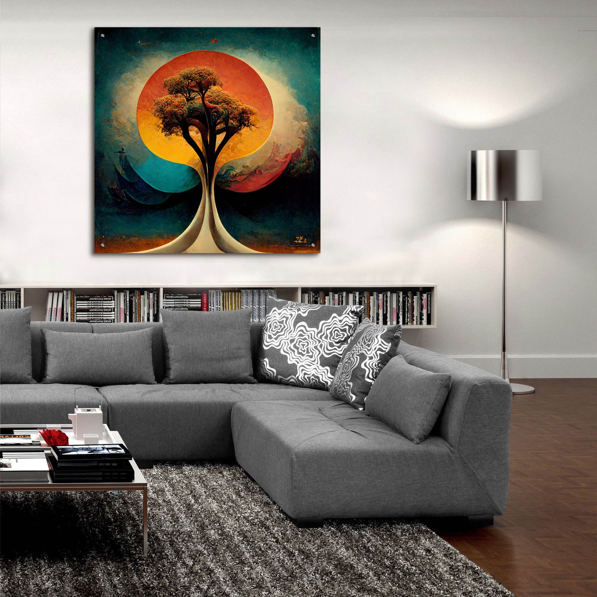 Epic Art 'Tree Of Life 28' by Ray Heere, Acrylic Glass Wall Art,36x36