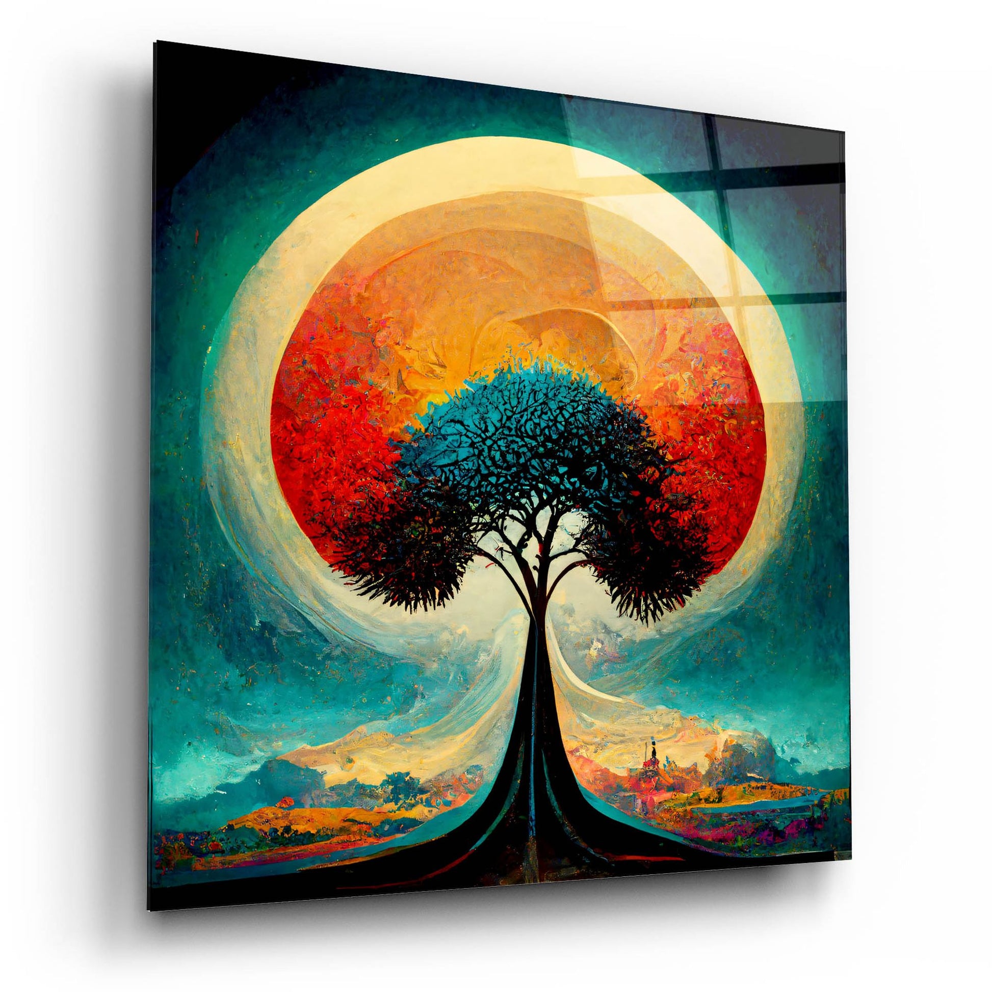 Epic Art 'Tree Of Life 29' by Ray Heere, Acrylic Glass Wall Art,12x12