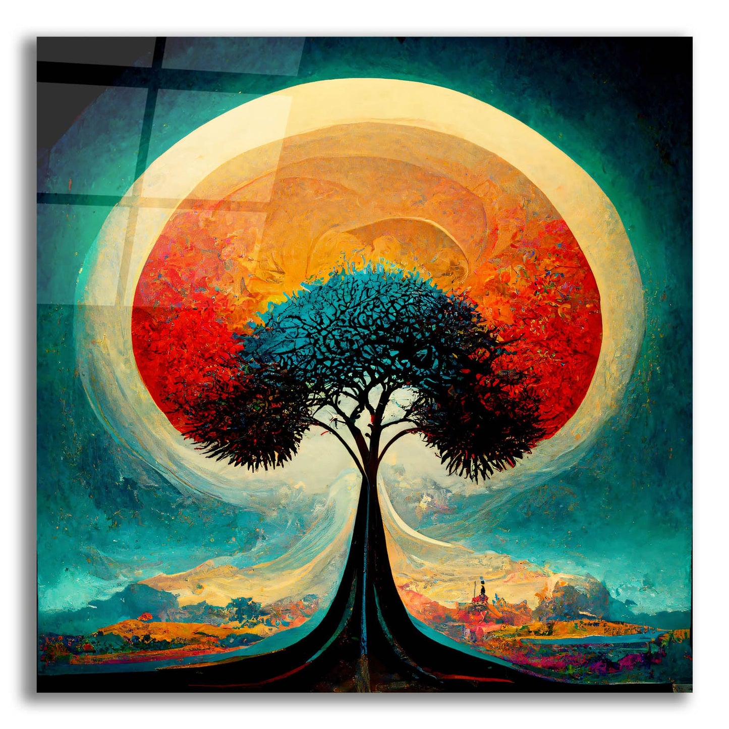 Epic Art 'Tree Of Life 29' by Ray Heere, Acrylic Glass Wall Art,12x12