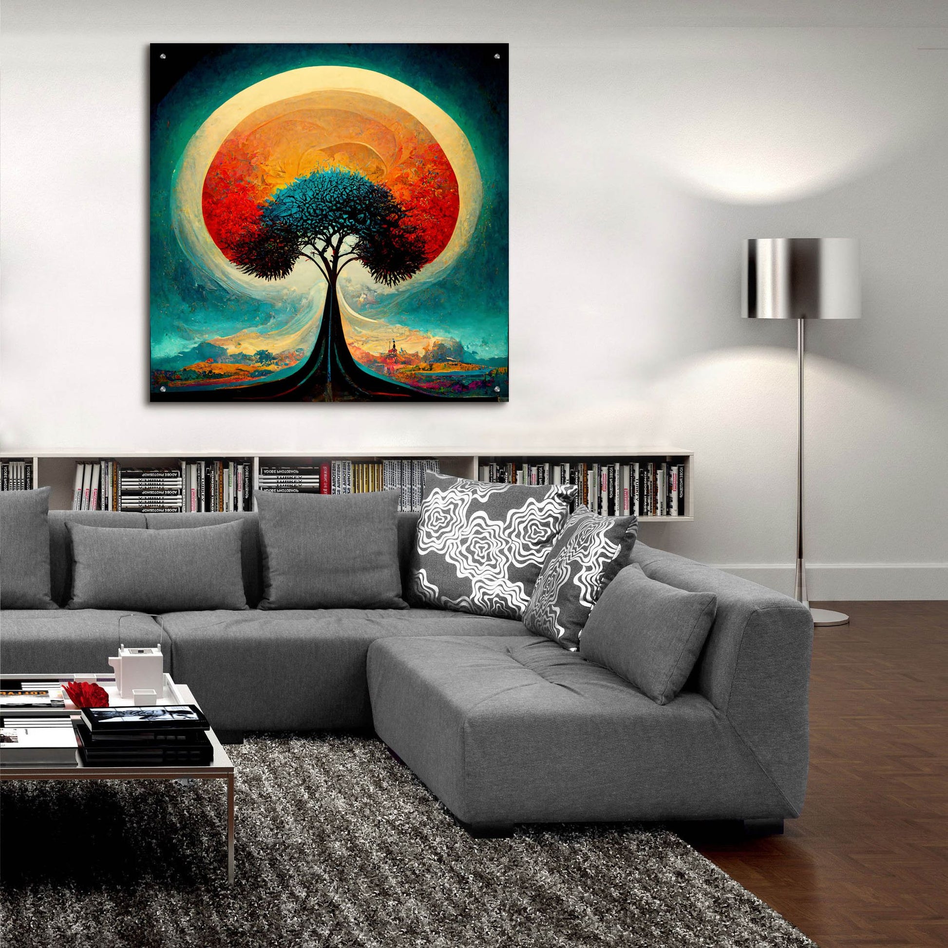 Epic Art 'Tree Of Life 29' by Ray Heere, Acrylic Glass Wall Art,36x36