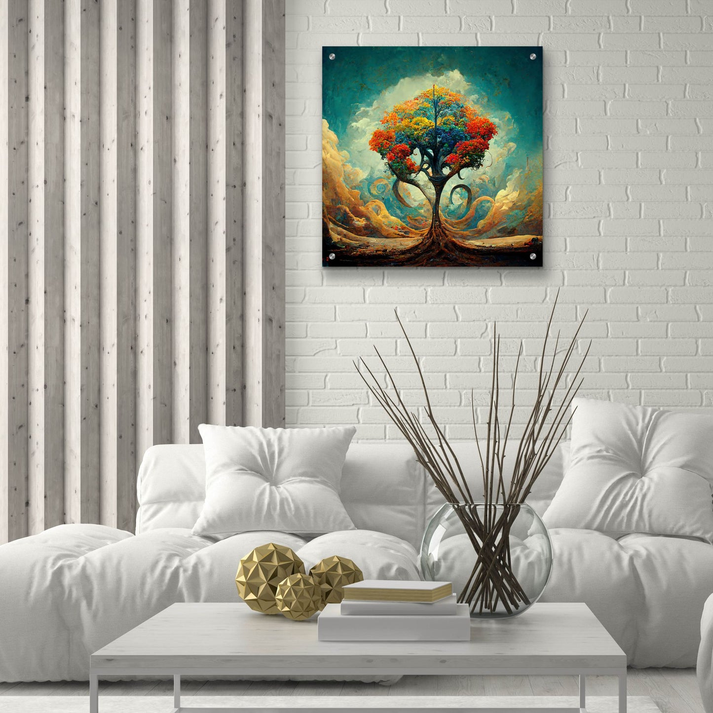 Epic Art 'Tree Of Life 30' by Ray Heere, Acrylic Glass Wall Art,24x24