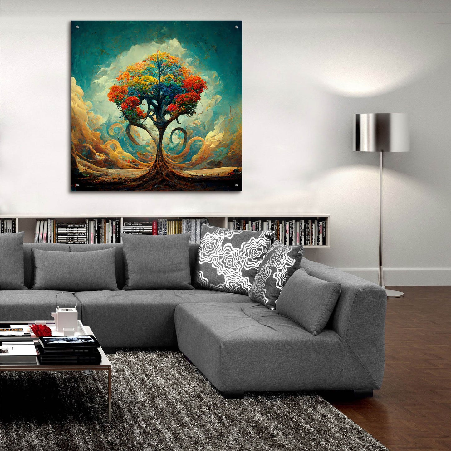 Epic Art 'Tree Of Life 30' by Ray Heere, Acrylic Glass Wall Art,36x36