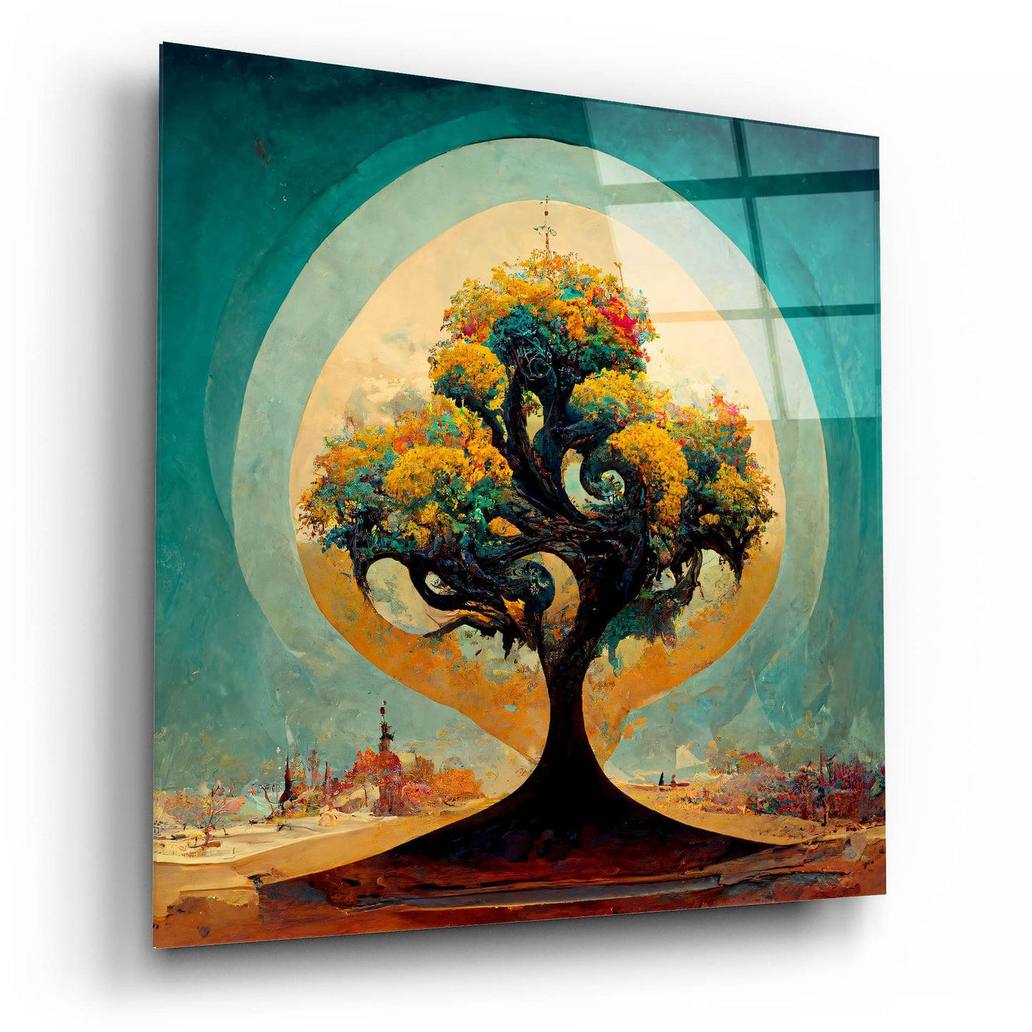 Epic Art 'Tree Of Life 31' by Ray Heere, Acrylic Glass Wall Art,12x12