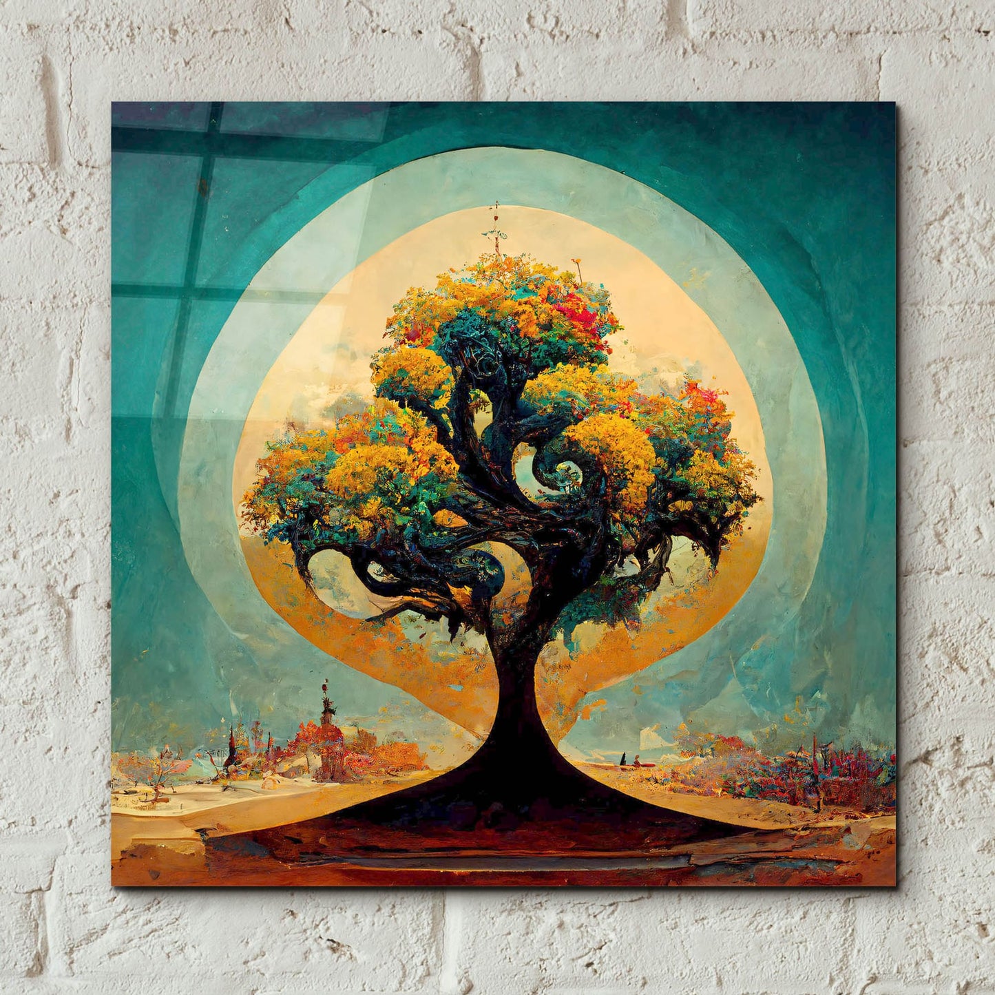 Epic Art 'Tree Of Life 31' by Ray Heere, Acrylic Glass Wall Art,12x12