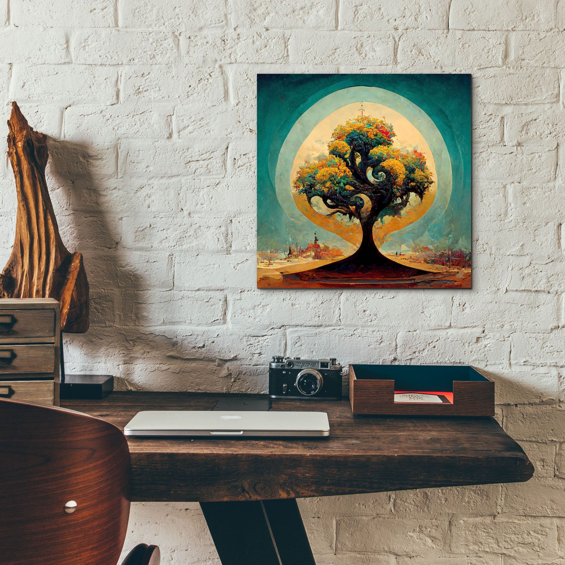 Epic Art 'Tree Of Life 31' by Ray Heere, Acrylic Glass Wall Art,12x12
