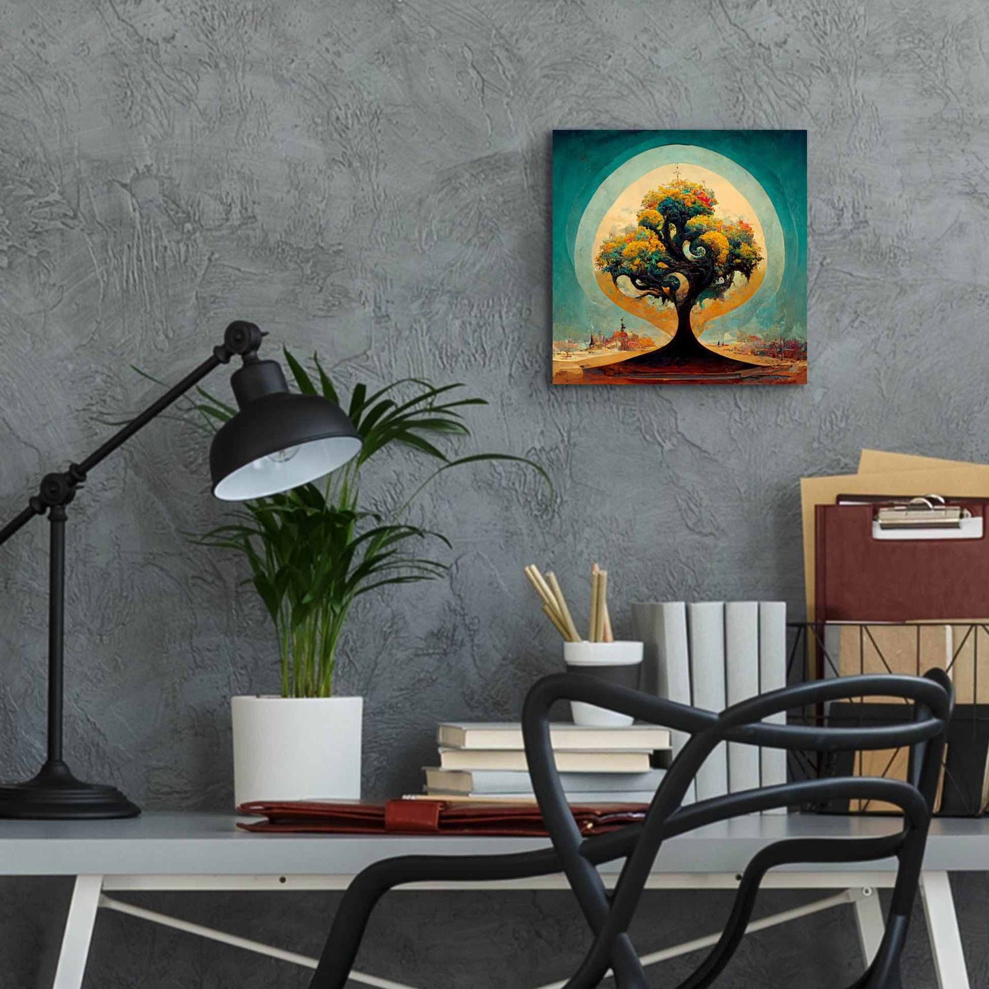 Epic Art 'Tree Of Life 31' by Ray Heere, Acrylic Glass Wall Art,12x12