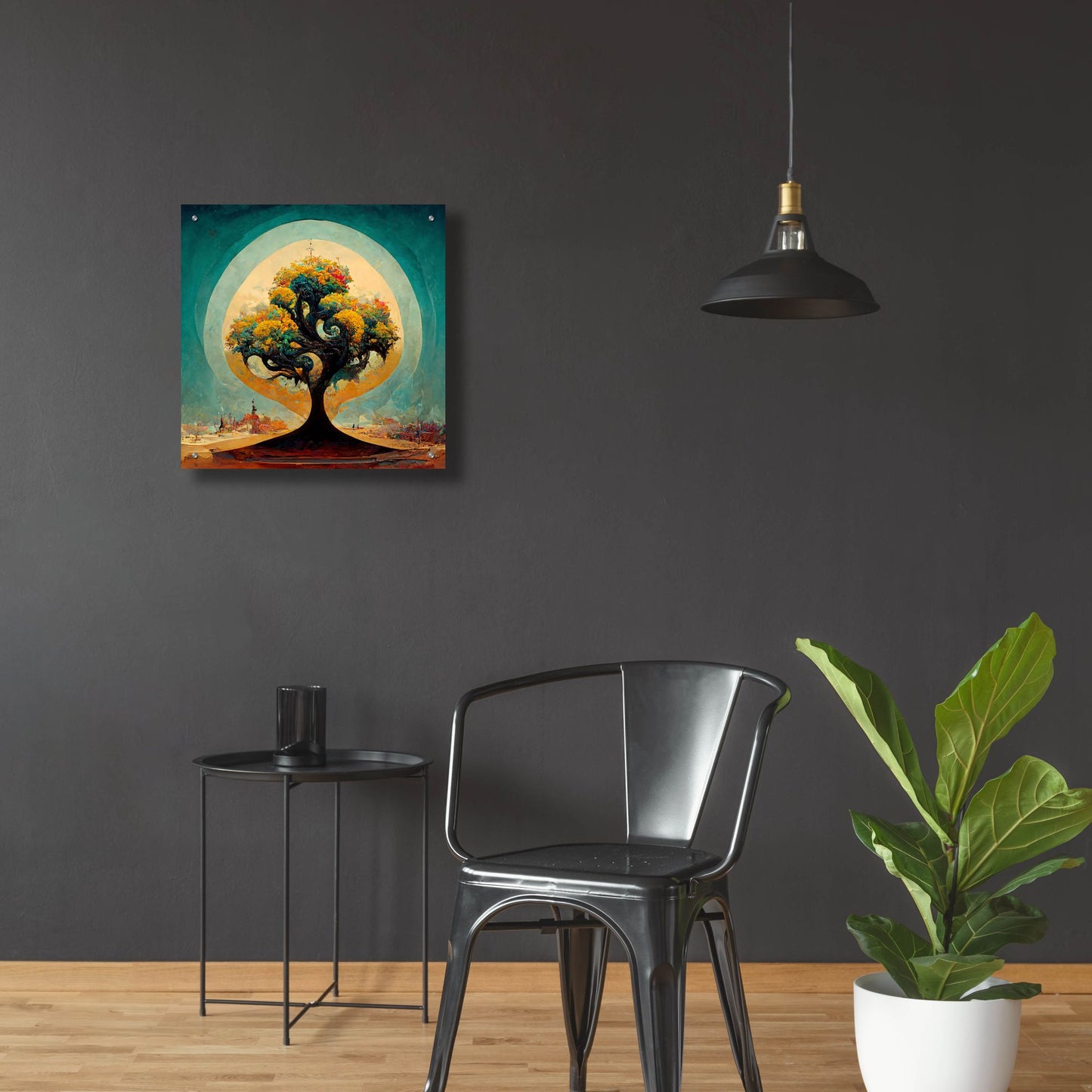Epic Art 'Tree Of Life 31' by Ray Heere, Acrylic Glass Wall Art,24x24