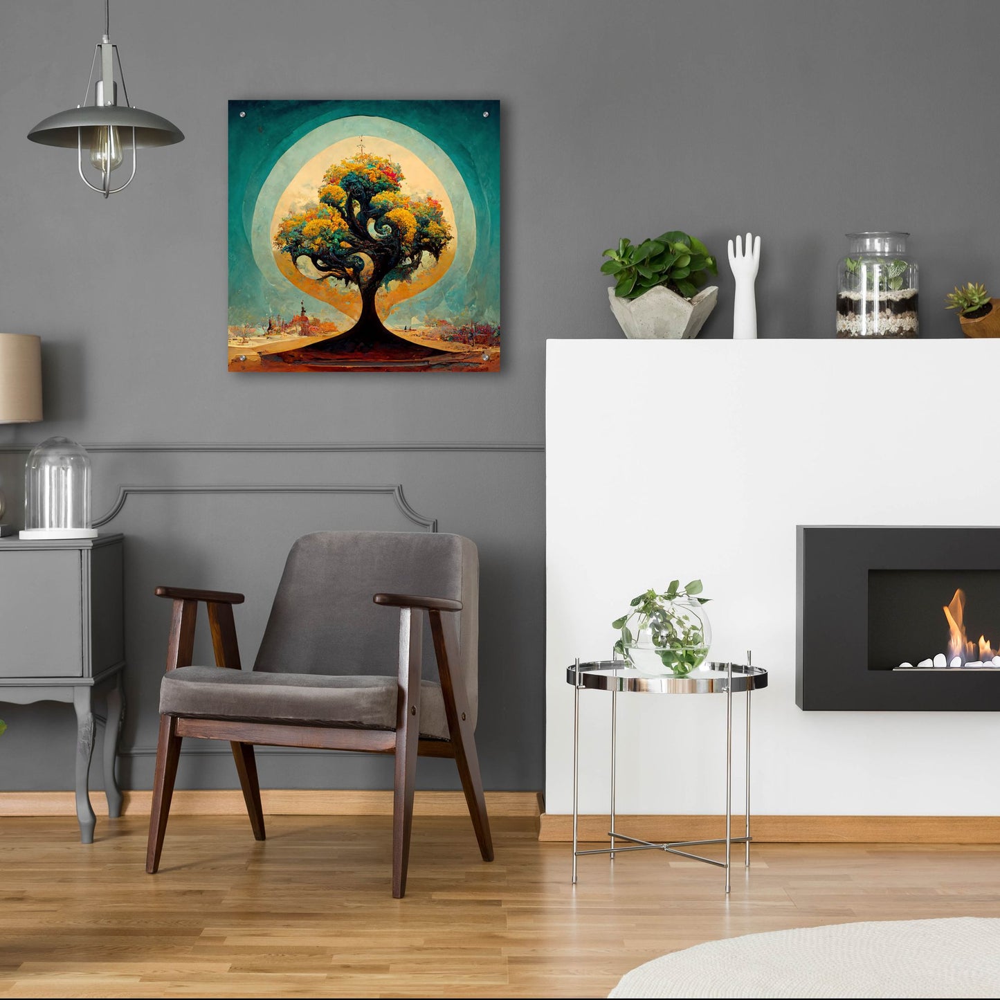 Epic Art 'Tree Of Life 31' by Ray Heere, Acrylic Glass Wall Art,24x24