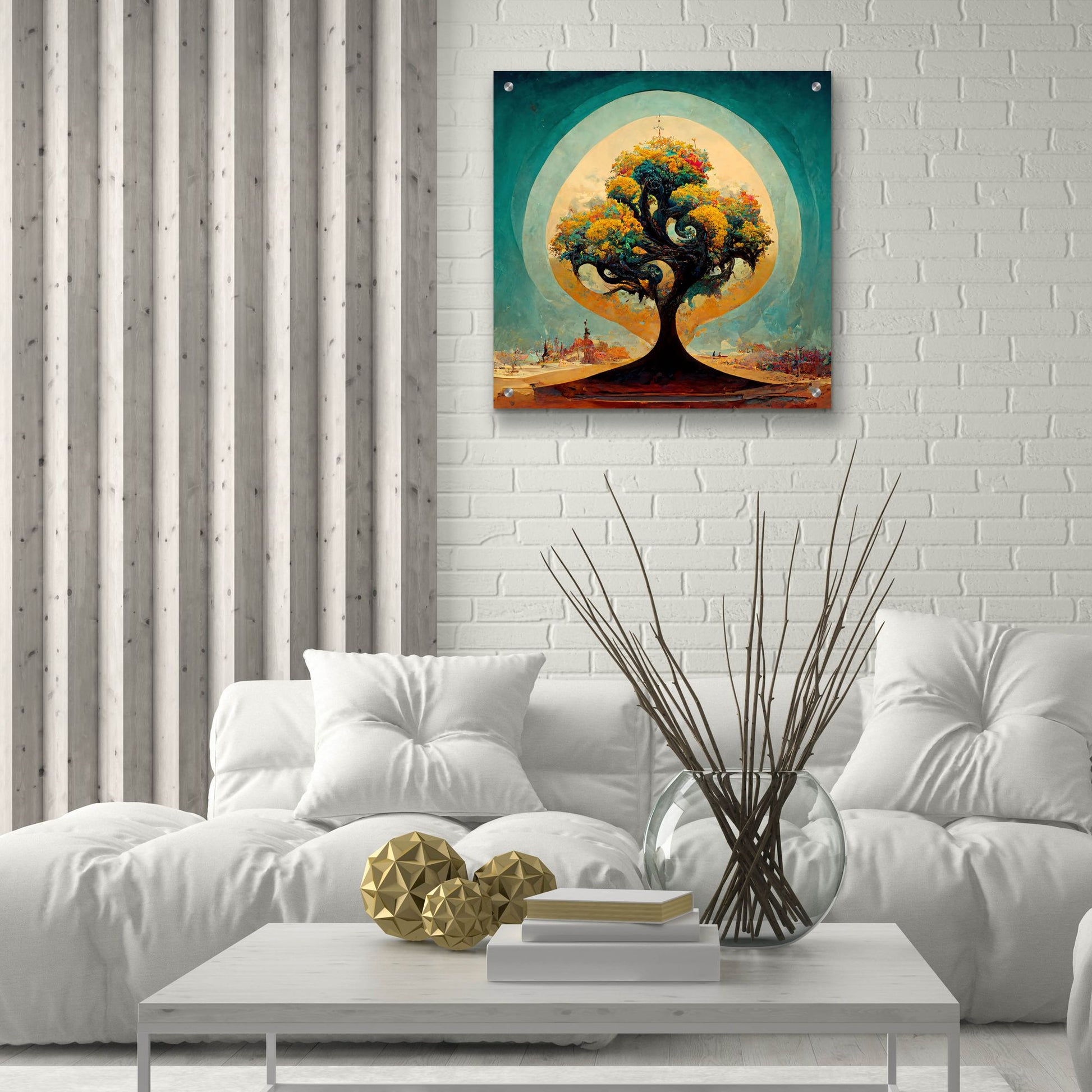 Epic Art 'Tree Of Life 31' by Ray Heere, Acrylic Glass Wall Art,24x24