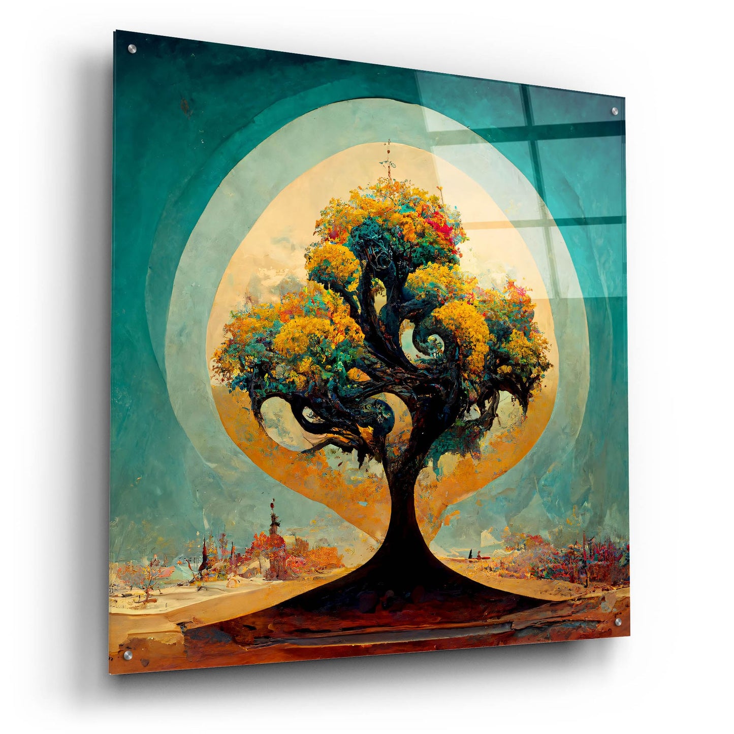 Epic Art 'Tree Of Life 31' by Ray Heere, Acrylic Glass Wall Art,36x36