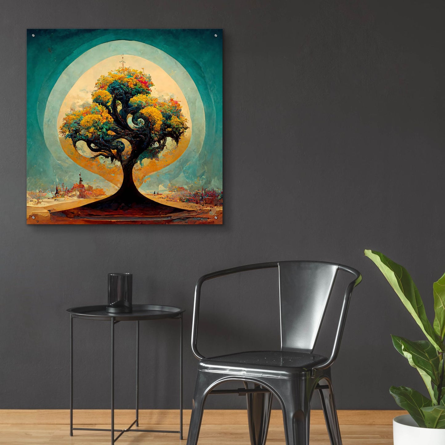Epic Art 'Tree Of Life 31' by Ray Heere, Acrylic Glass Wall Art,36x36