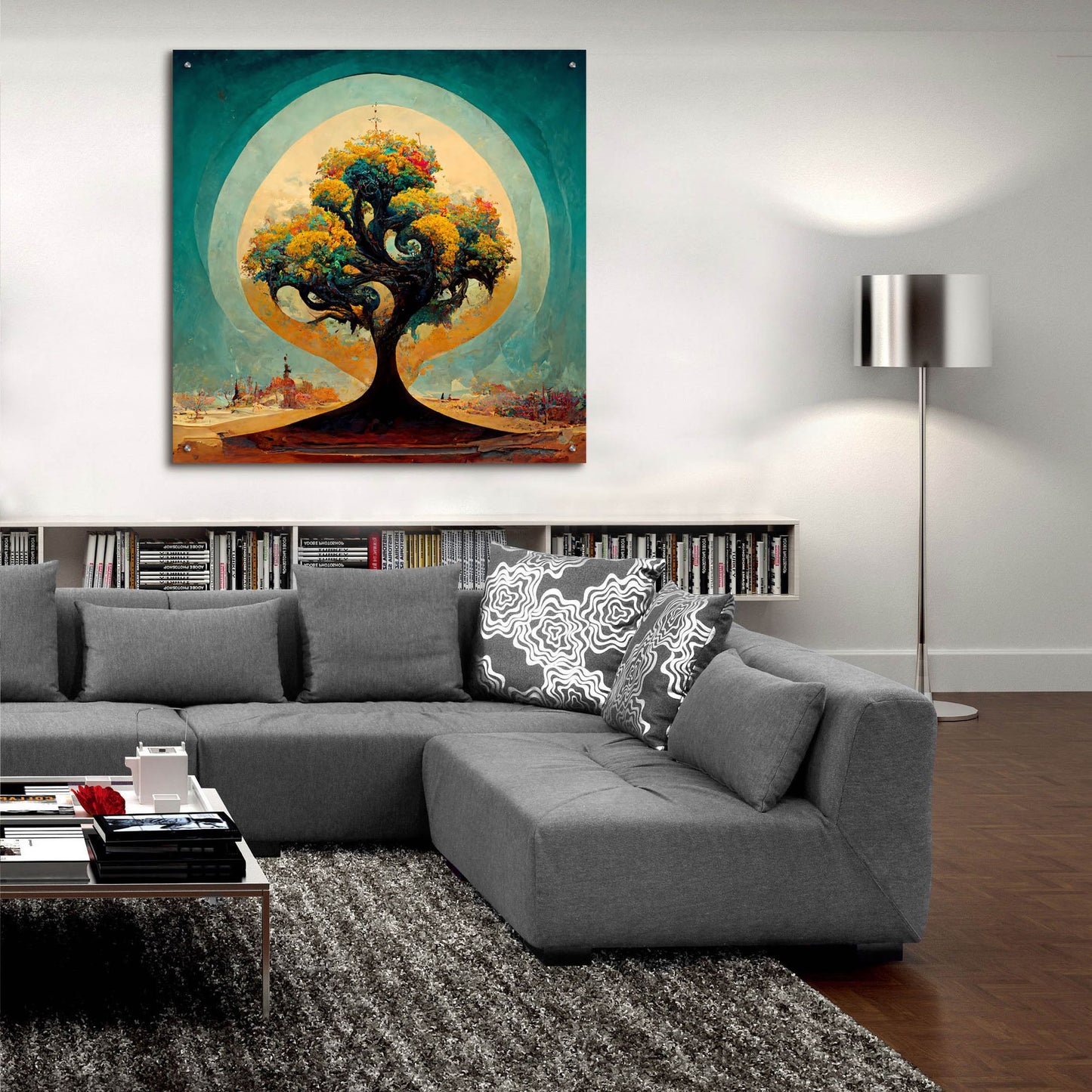 Epic Art 'Tree Of Life 31' by Ray Heere, Acrylic Glass Wall Art,36x36