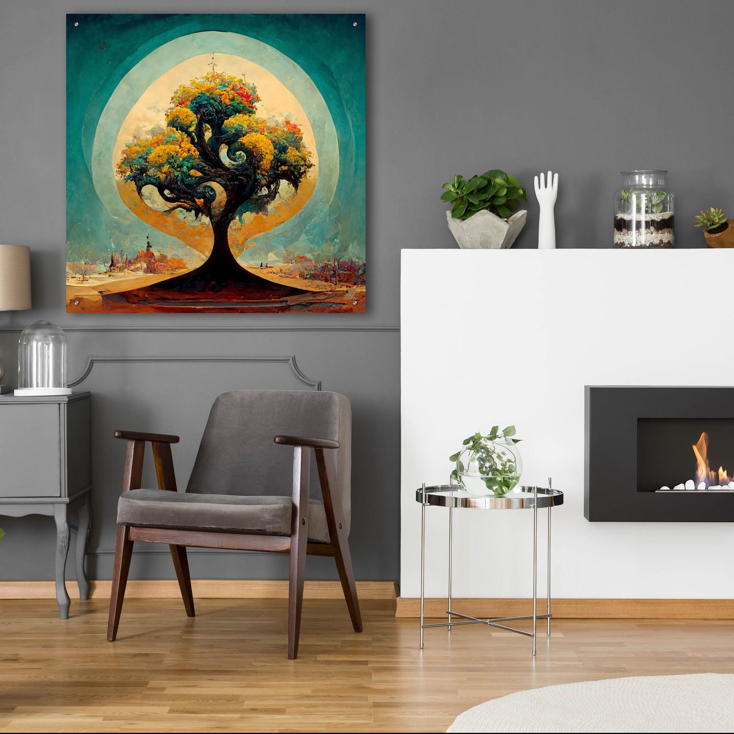 Epic Art 'Tree Of Life 31' by Ray Heere, Acrylic Glass Wall Art,36x36