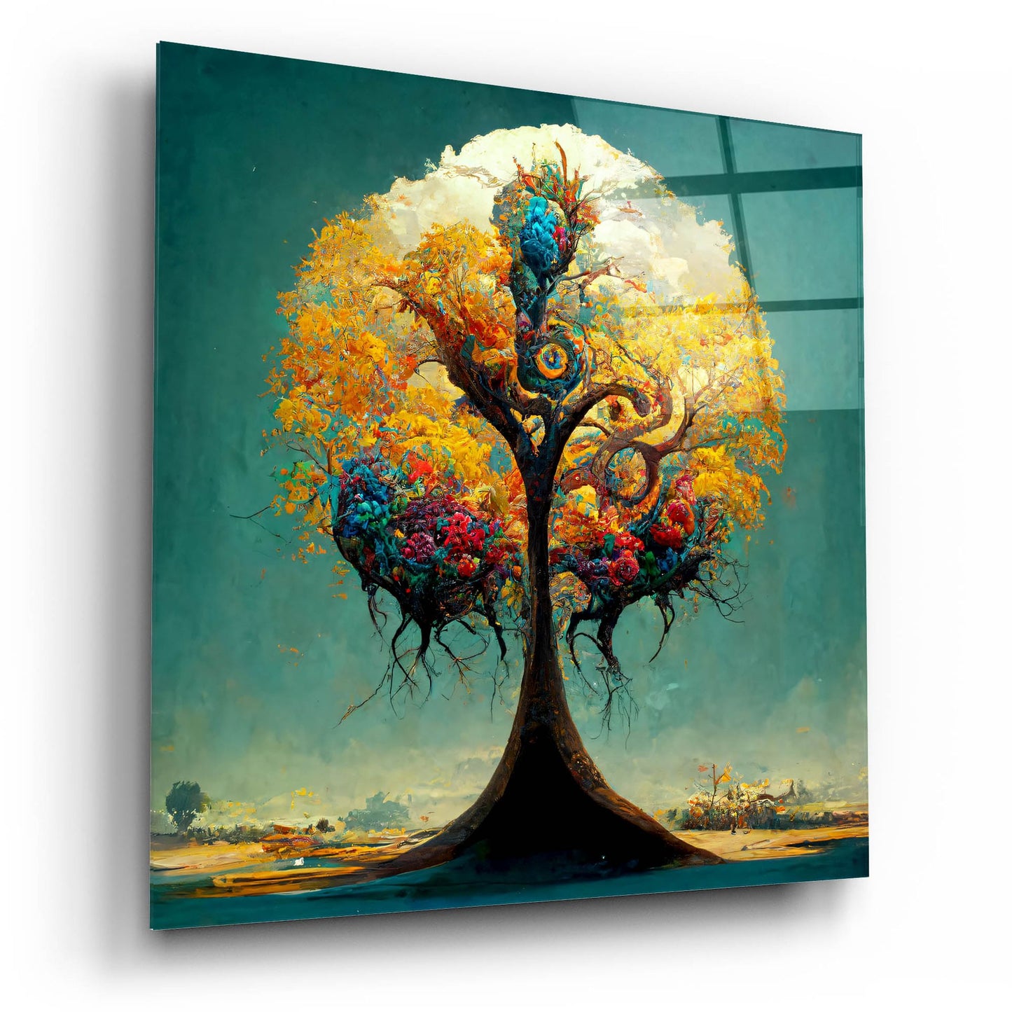 Epic Art 'Tree Of Life 32' by Ray Heere, Acrylic Glass Wall Art,12x12