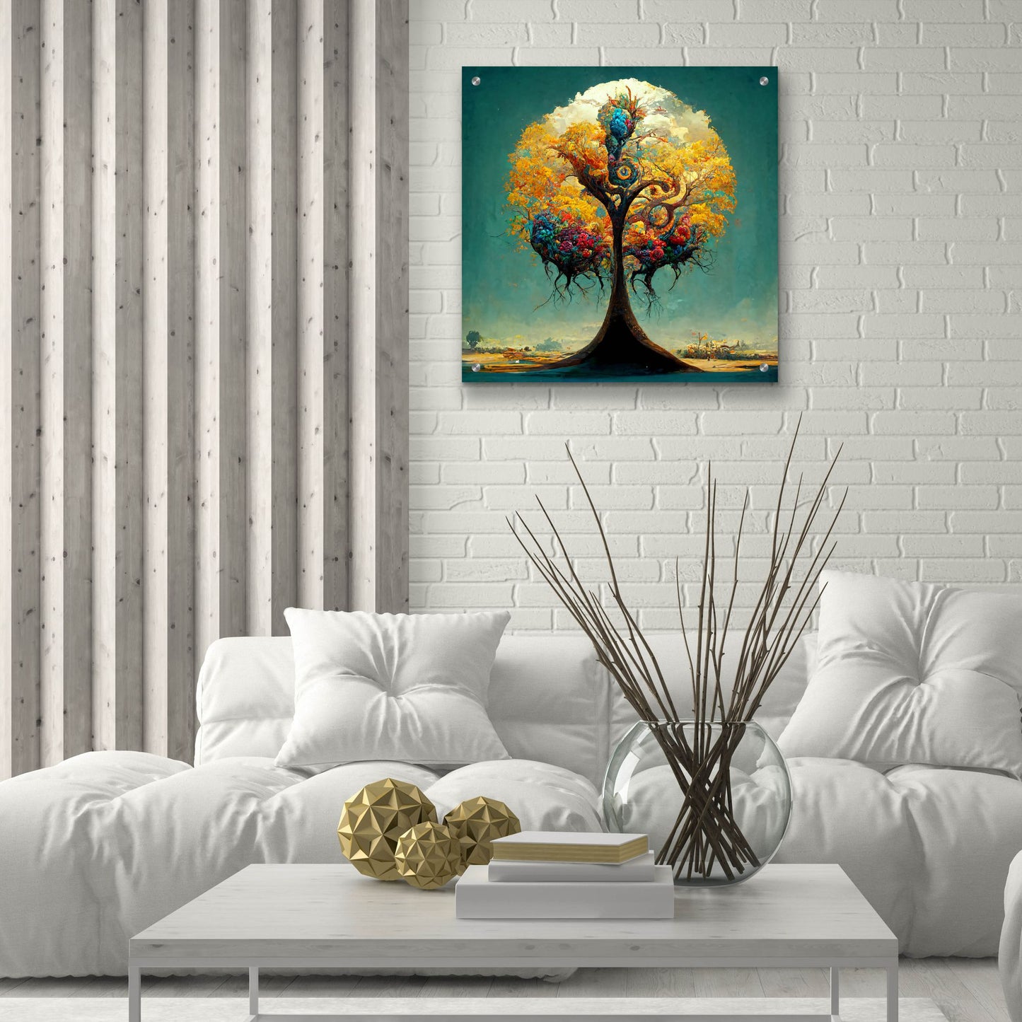 Epic Art 'Tree Of Life 32' by Ray Heere, Acrylic Glass Wall Art,24x24