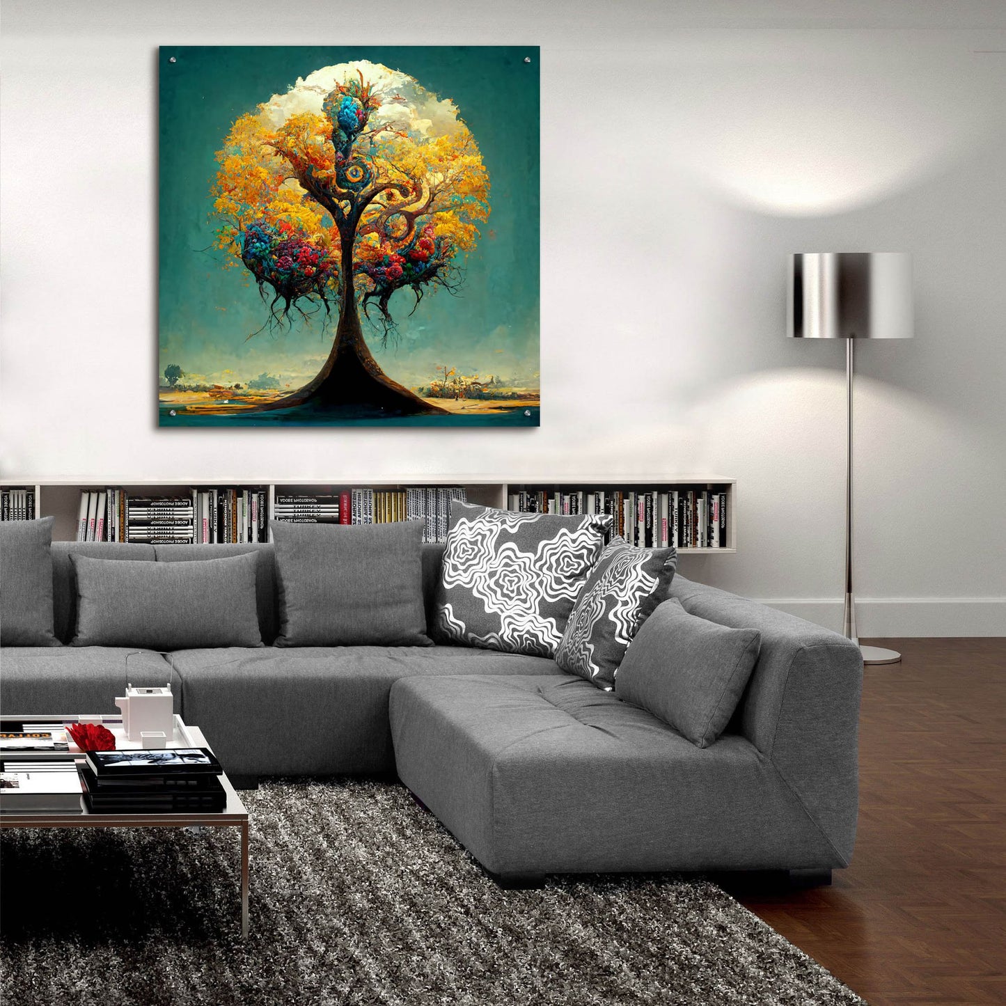 Epic Art 'Tree Of Life 32' by Ray Heere, Acrylic Glass Wall Art,36x36