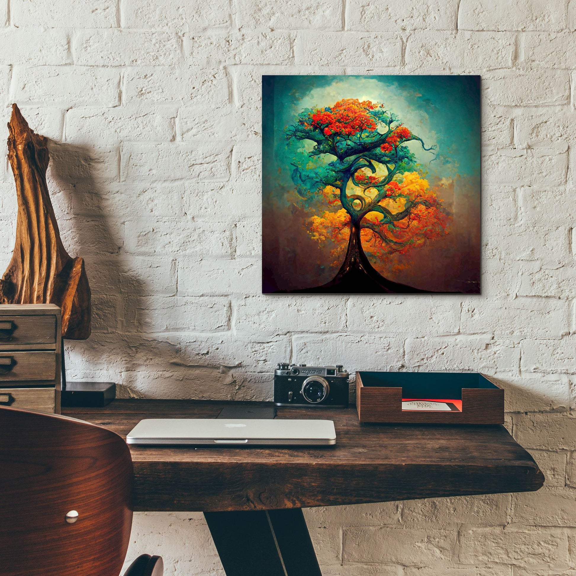 Epic Art 'Tree Of Life 33' by Ray Heere, Acrylic Glass Wall Art,12x12