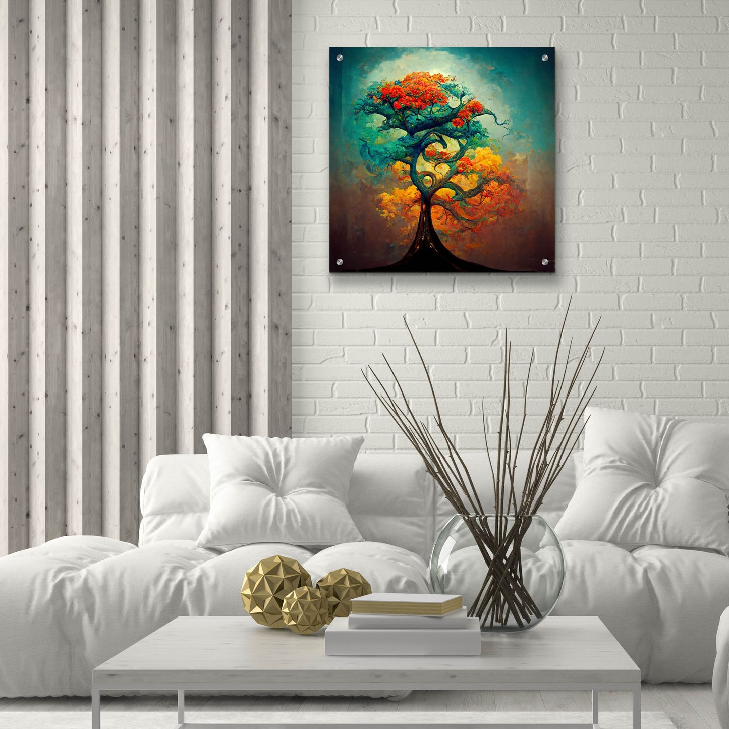 Epic Art 'Tree Of Life 33' by Ray Heere, Acrylic Glass Wall Art,24x24