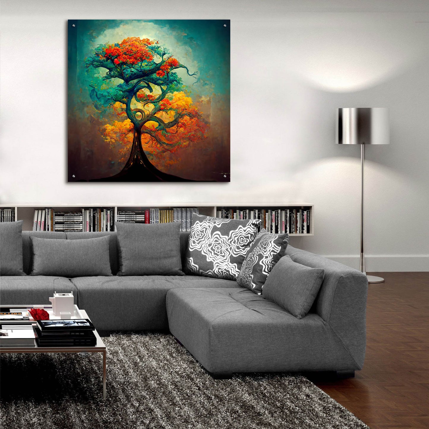 Epic Art 'Tree Of Life 33' by Ray Heere, Acrylic Glass Wall Art,36x36